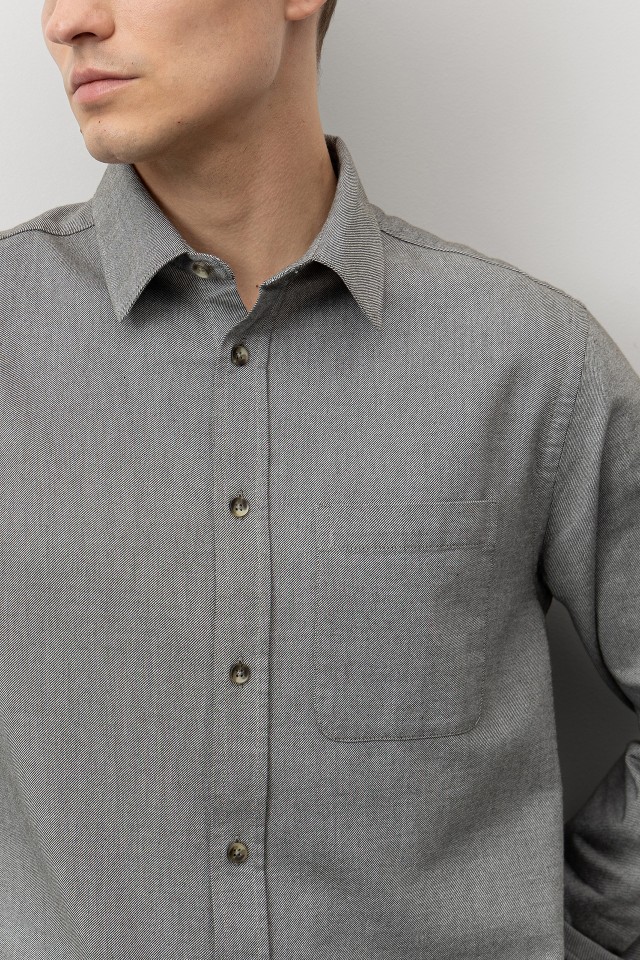 Light Gray Regular Shirt Light Gray Regular Shirt