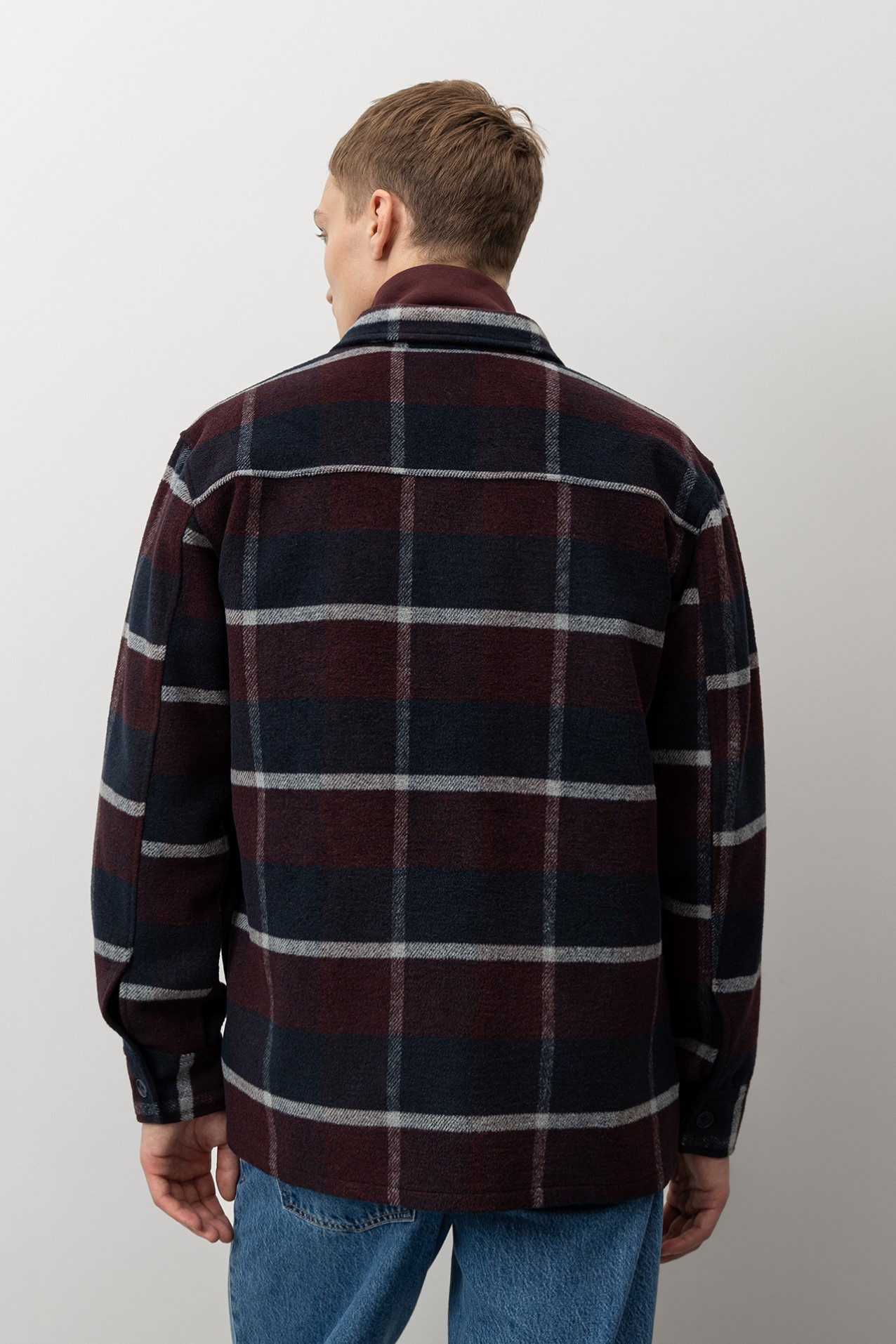 Red Plaid Oversized Shirt