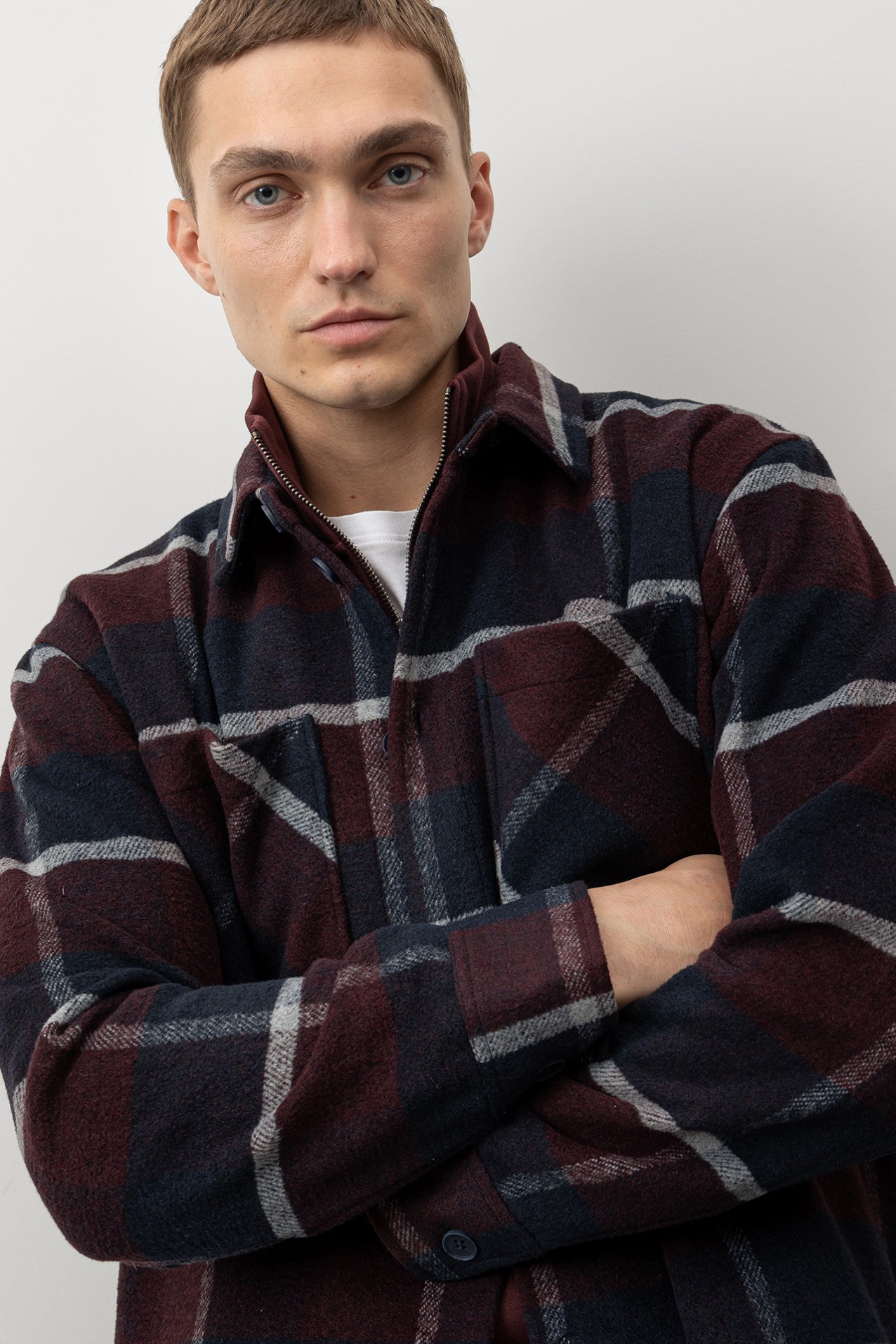 Red Plaid Oversized Shirt