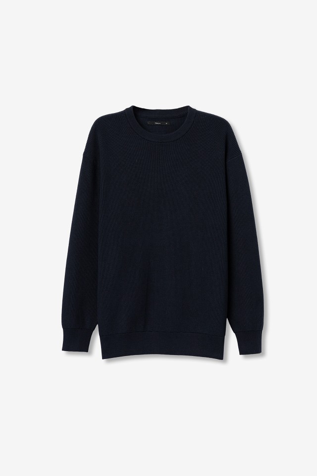 Navy Knitted Long Sleeve Sweater Navy Knitted Long Sleeve Sweater