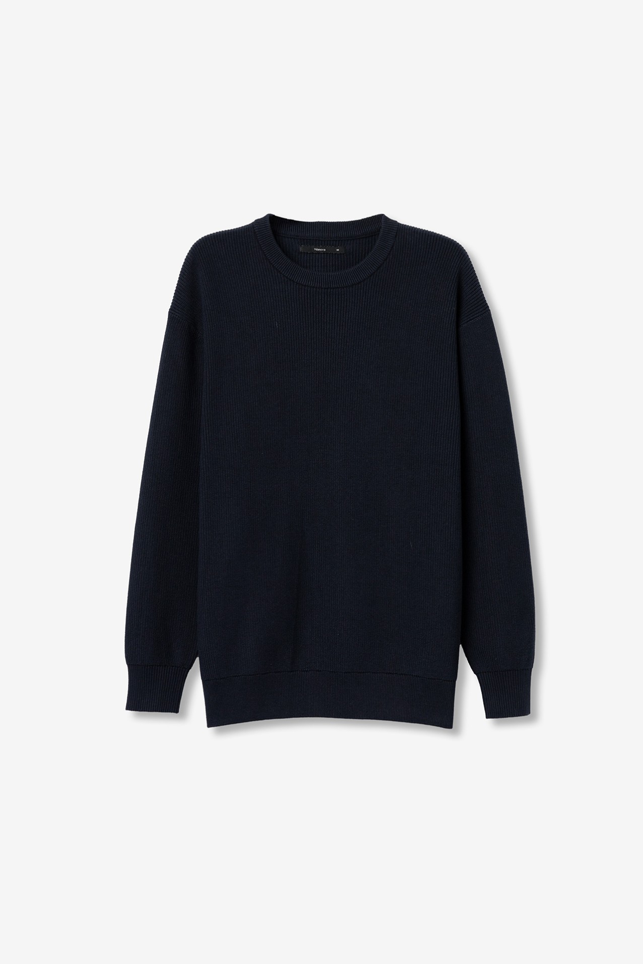Navy Knitted Long Sleeve Sweater