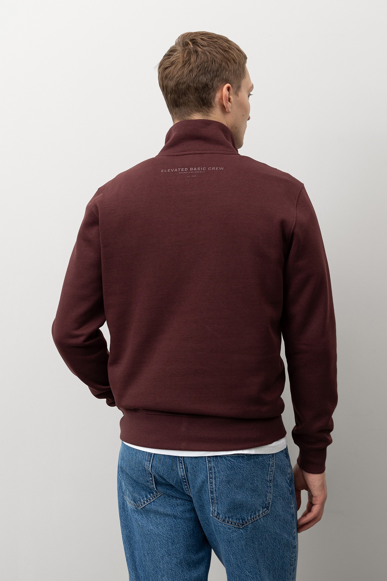 Burgundy Quarter-Zip Sweatshirt