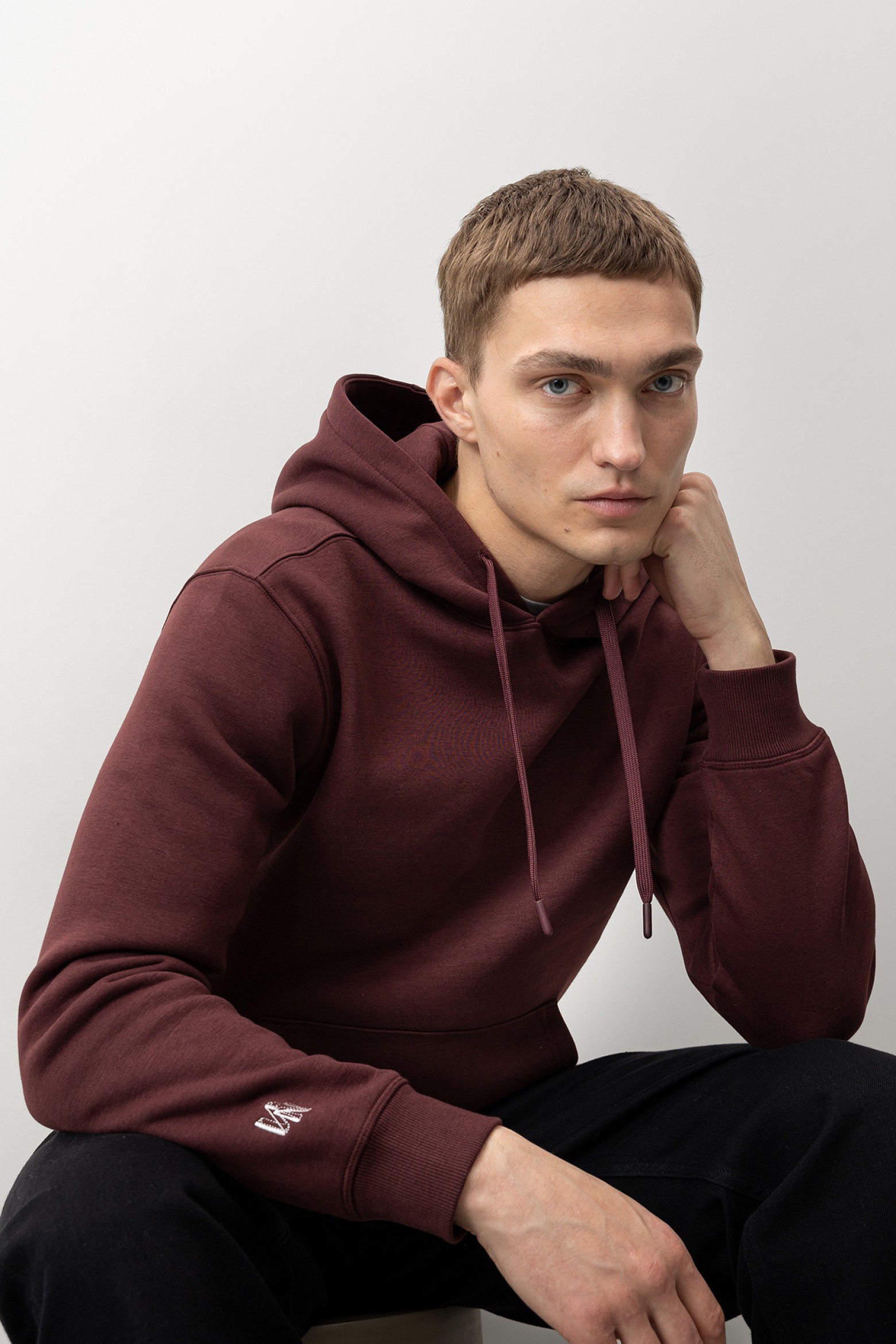Burgundy Hoodie with Pocket