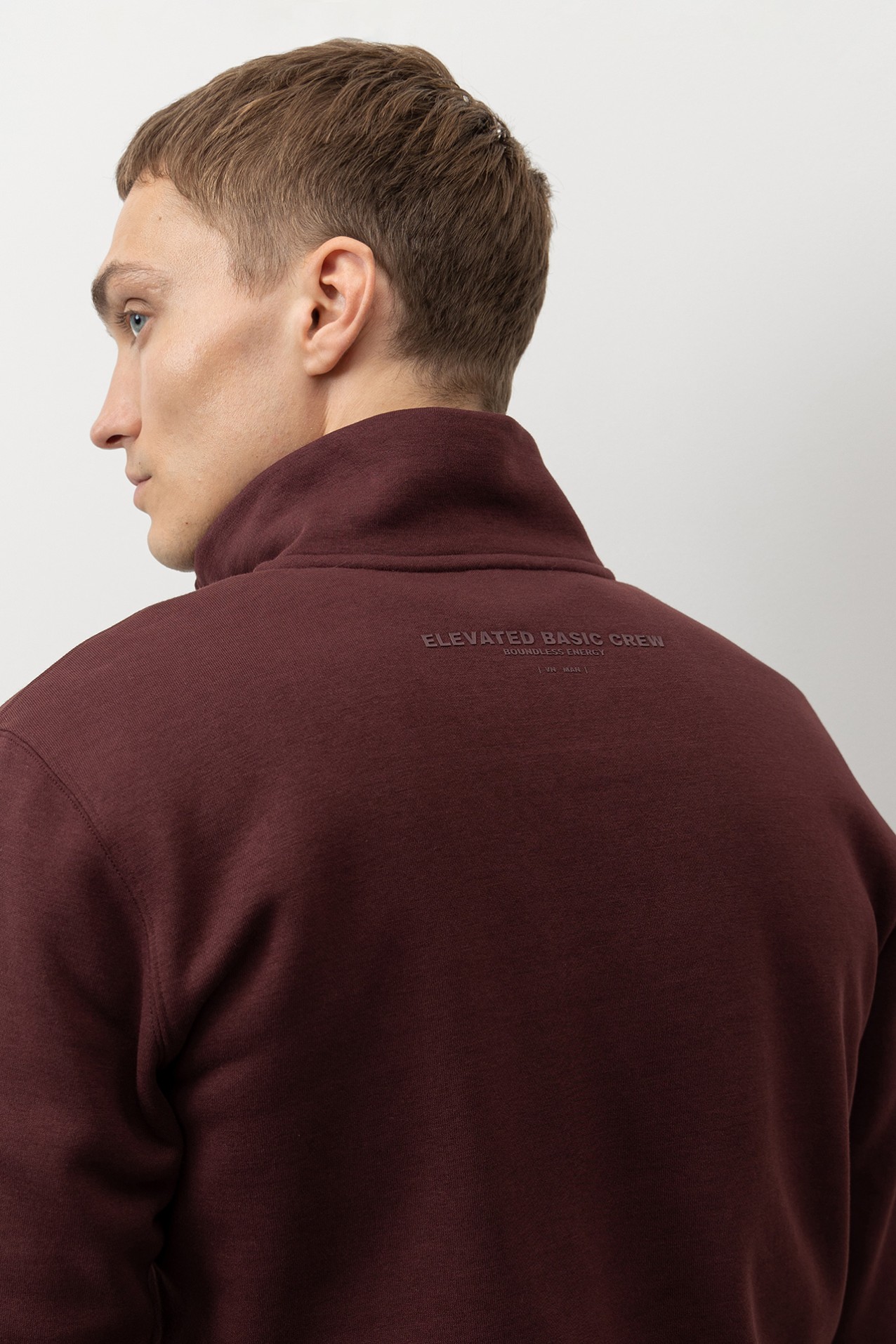 Burgundy Quarter-Zip Sweatshirt