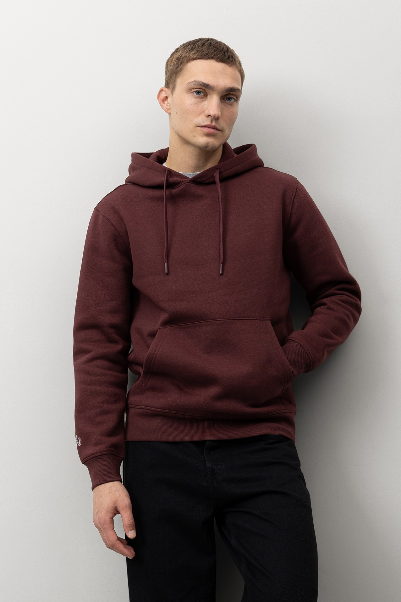 Burgundy Hoodie with Pocket