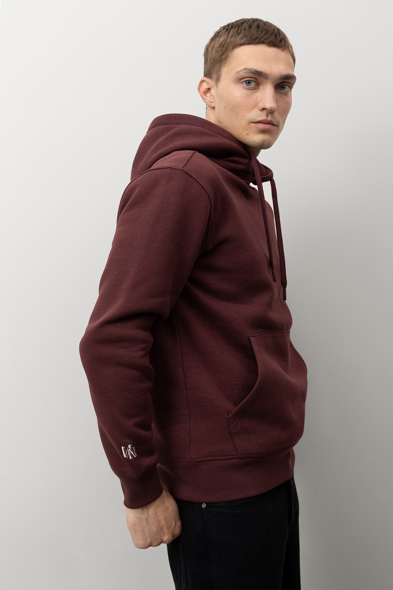 Burgundy Hoodie with Pocket