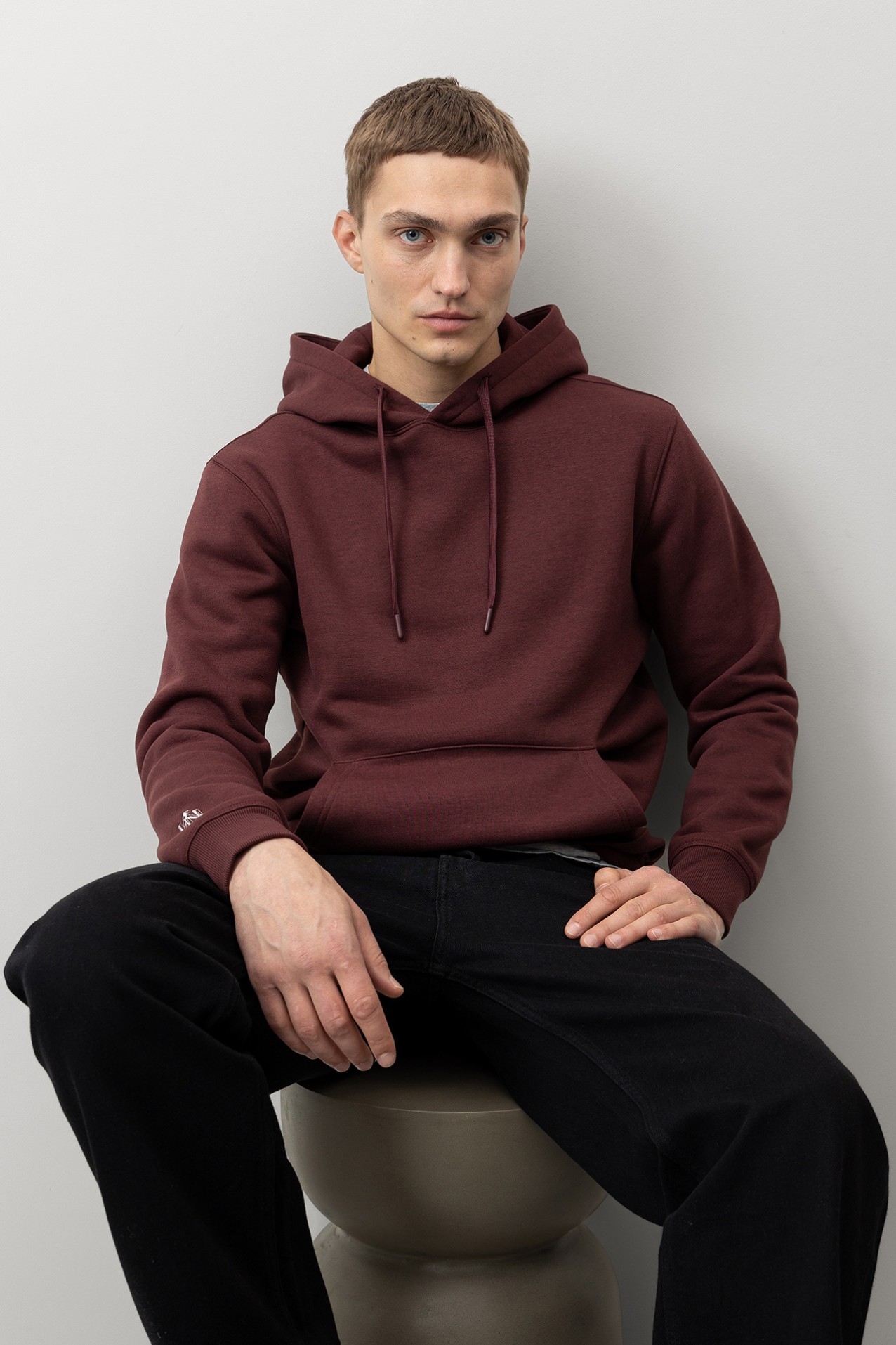 Burgundy Hoodie with Pocket