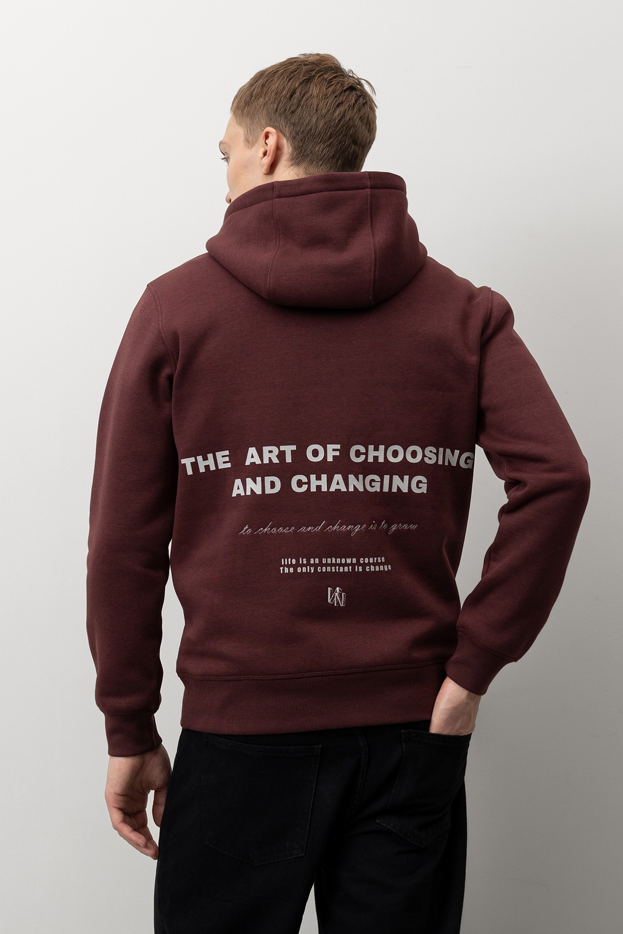 Burgundy Hoodie with Pocket