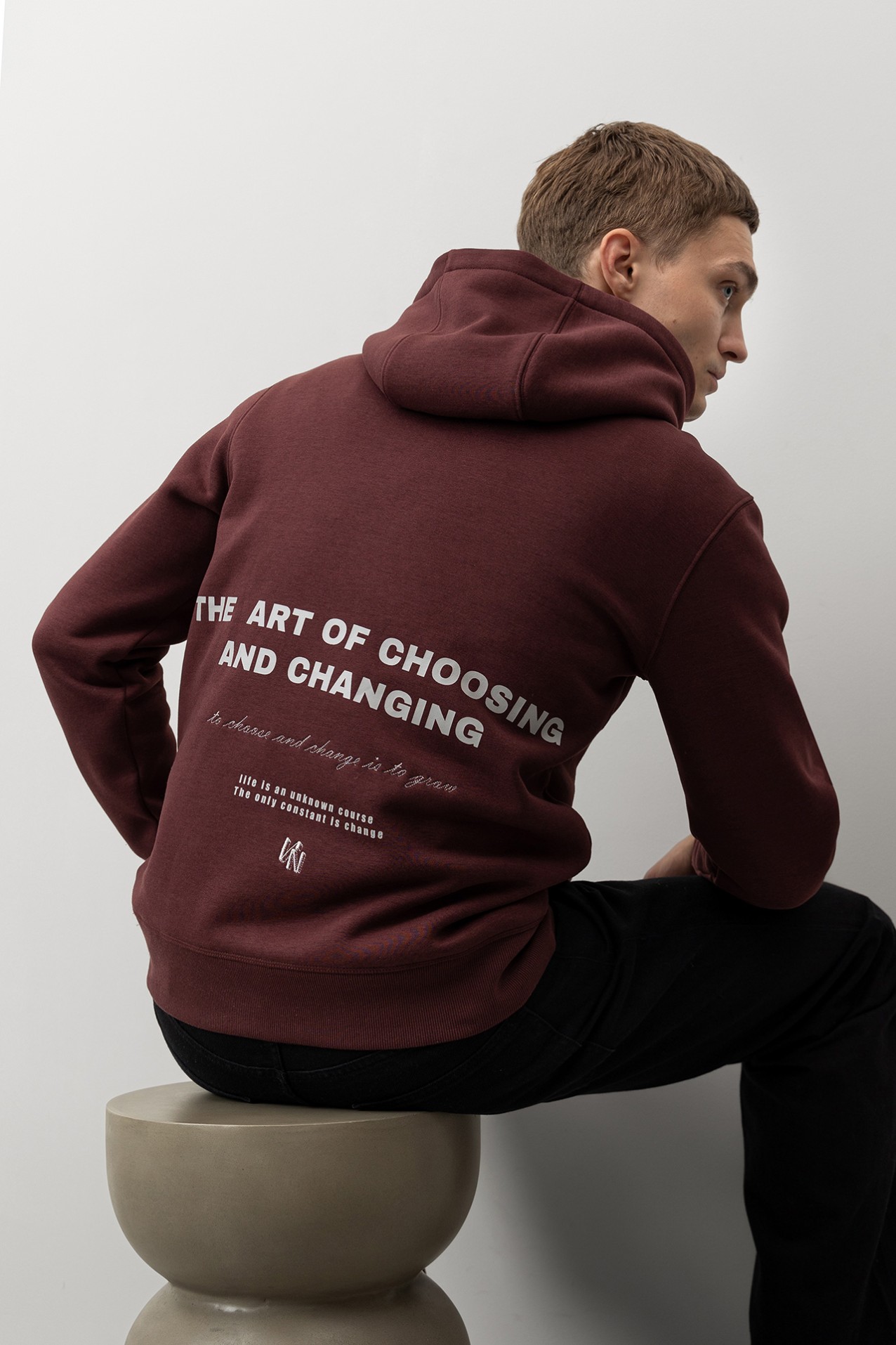 Burgundy Hoodie with Pocket