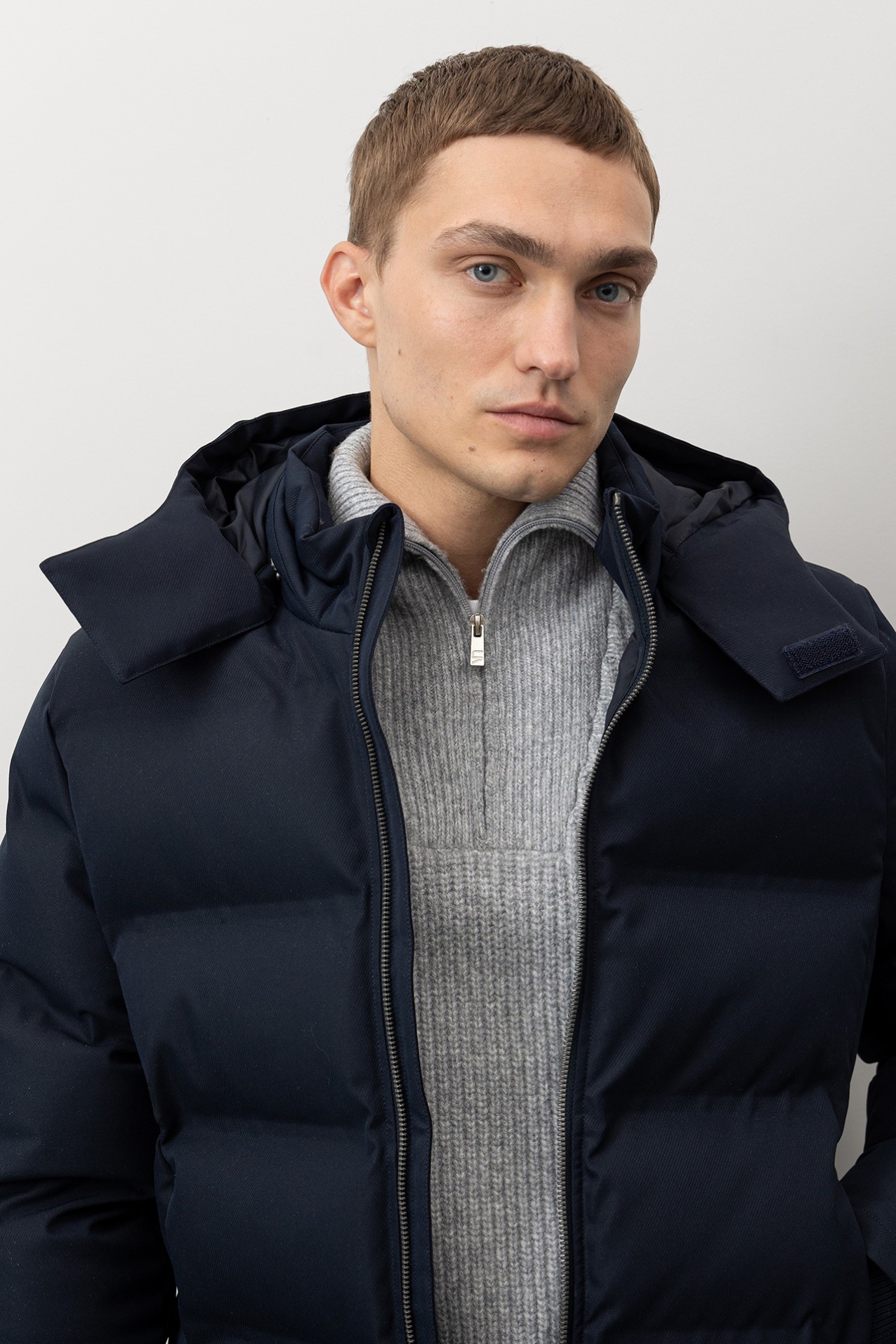 Dark Blue Puffer Jacket