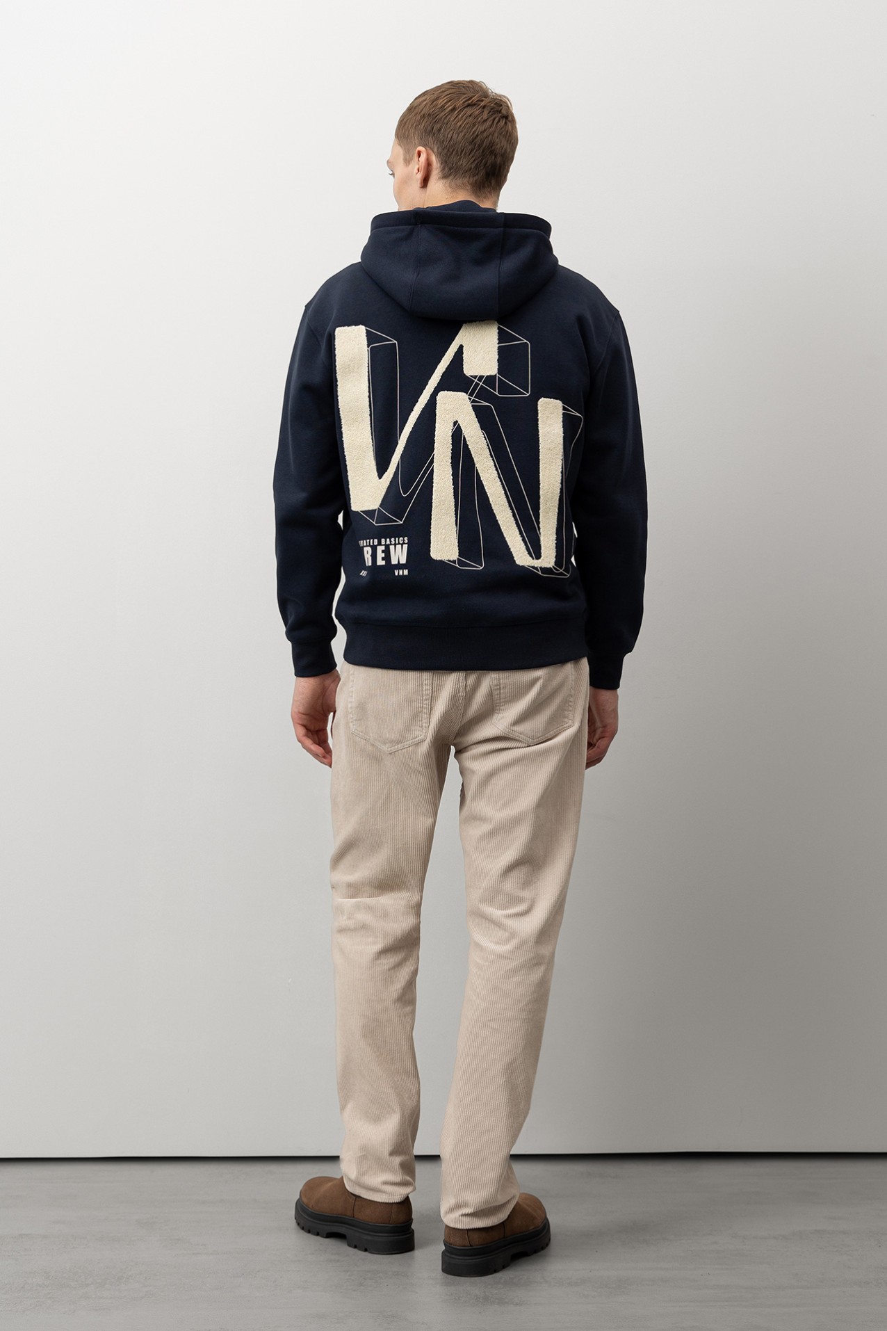 Beige Straight-Leg Trousers