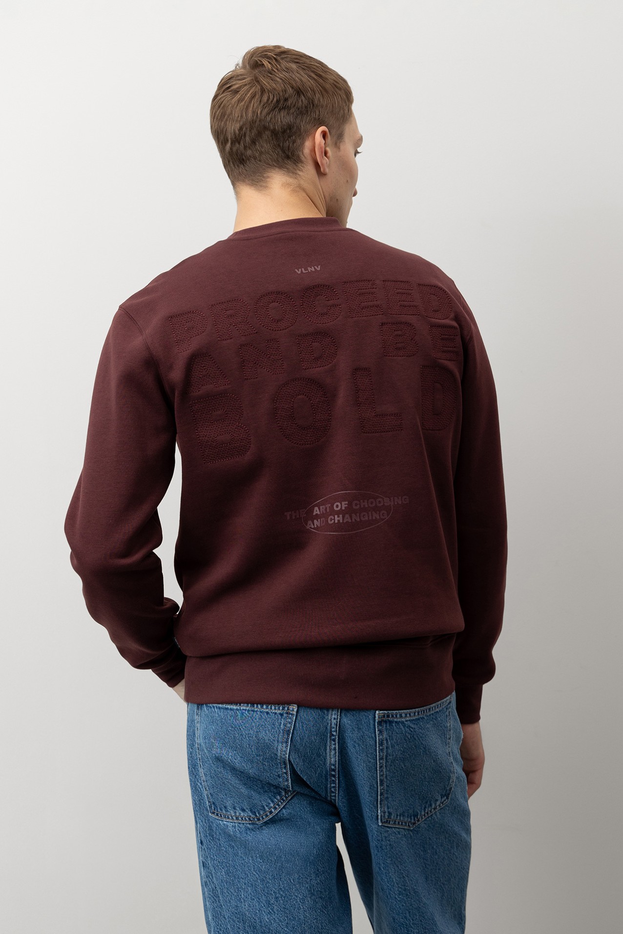 Bordeaux Sweatshirt with Embroidery