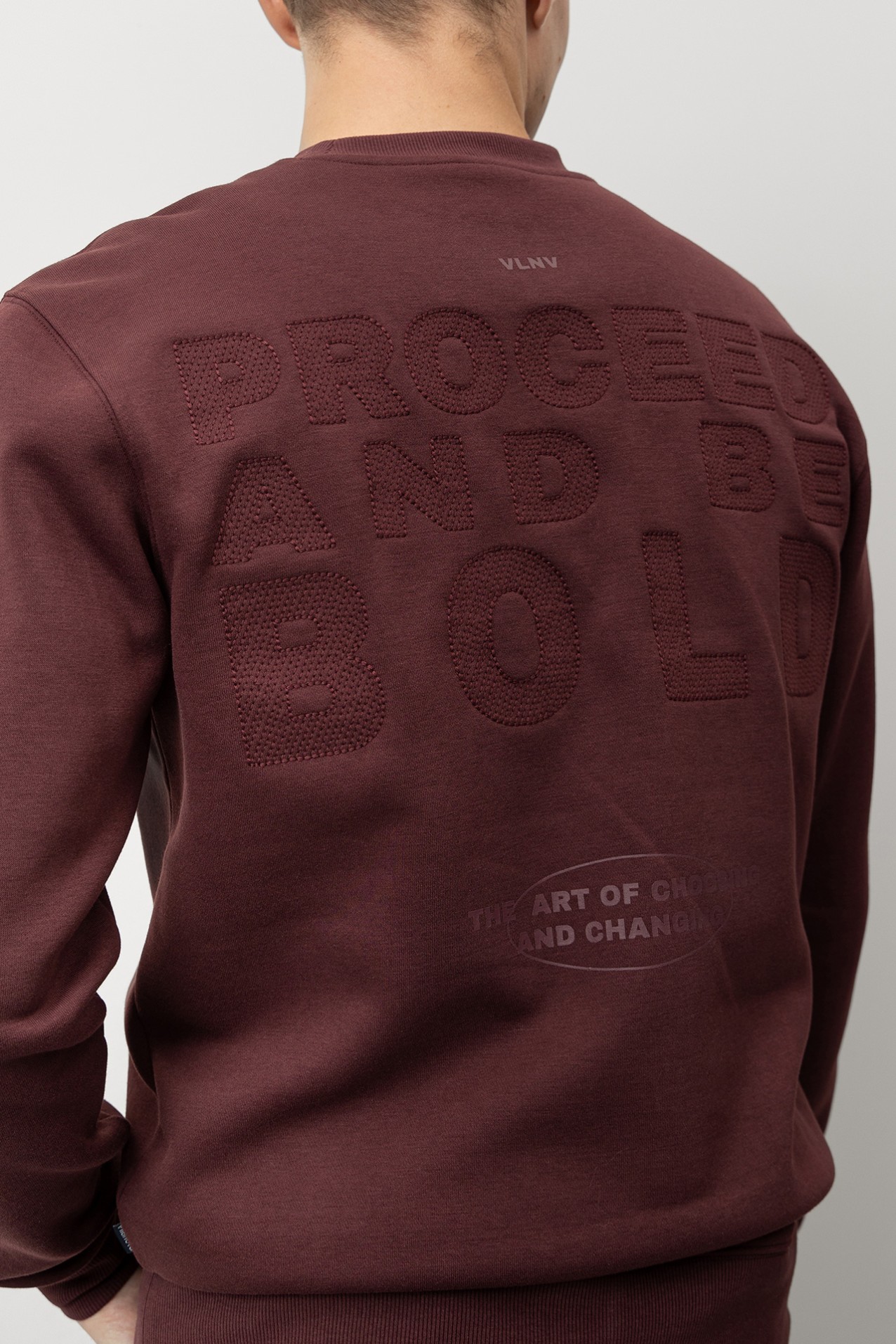 Bordeaux Sweatshirt with Embroidery