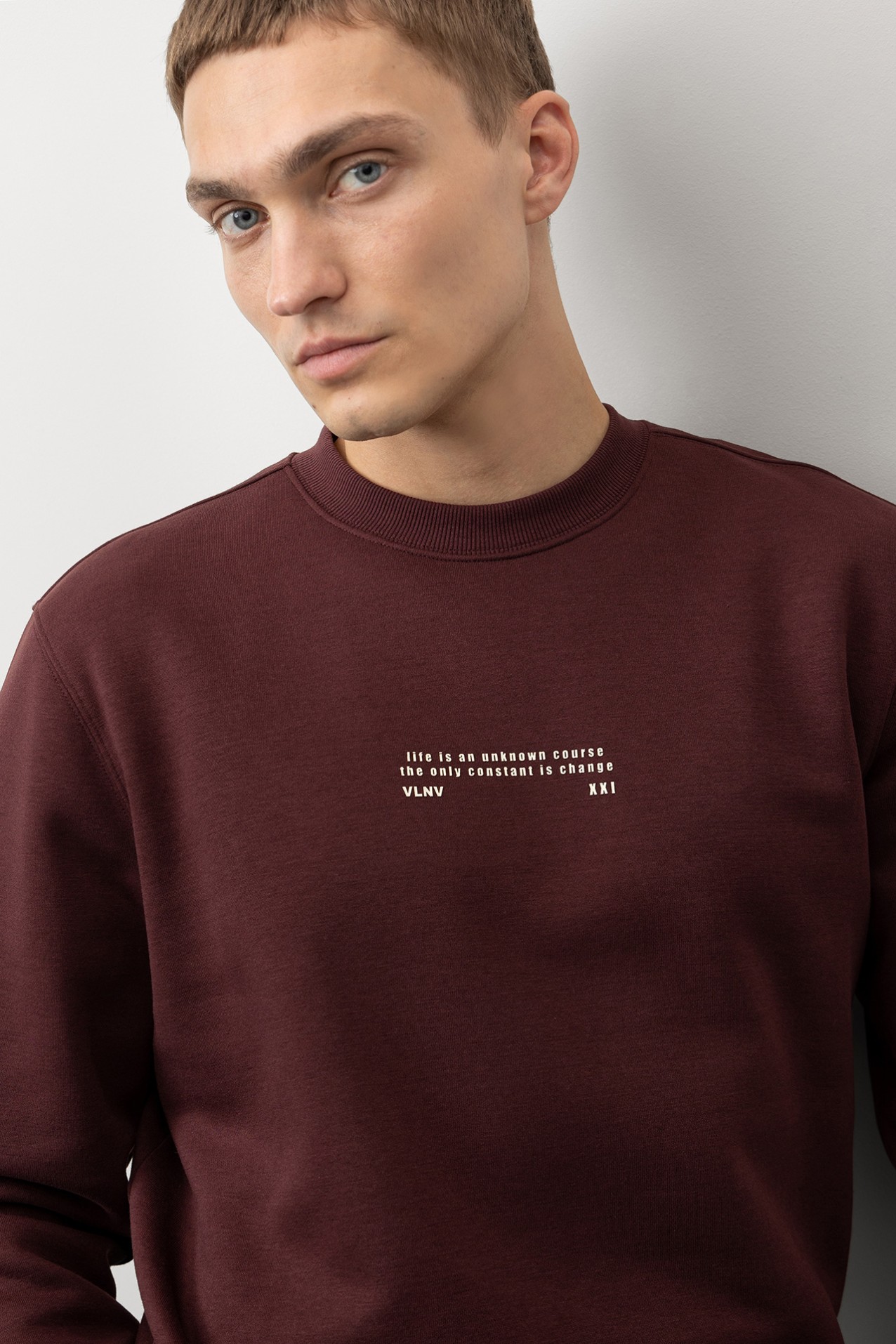 Bordeaux Sweatshirt with Embroidery