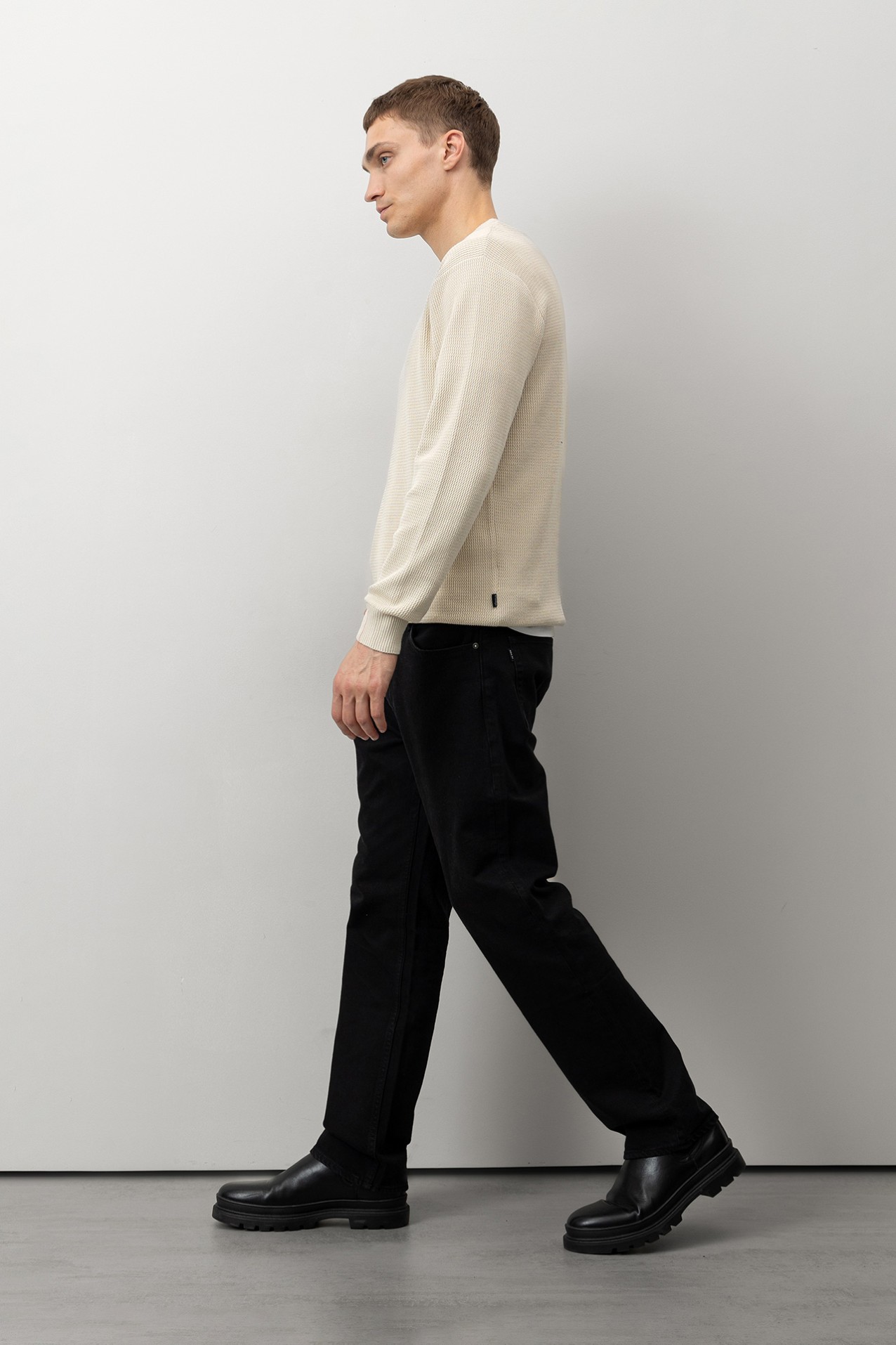 Black Straight-Leg Jeans