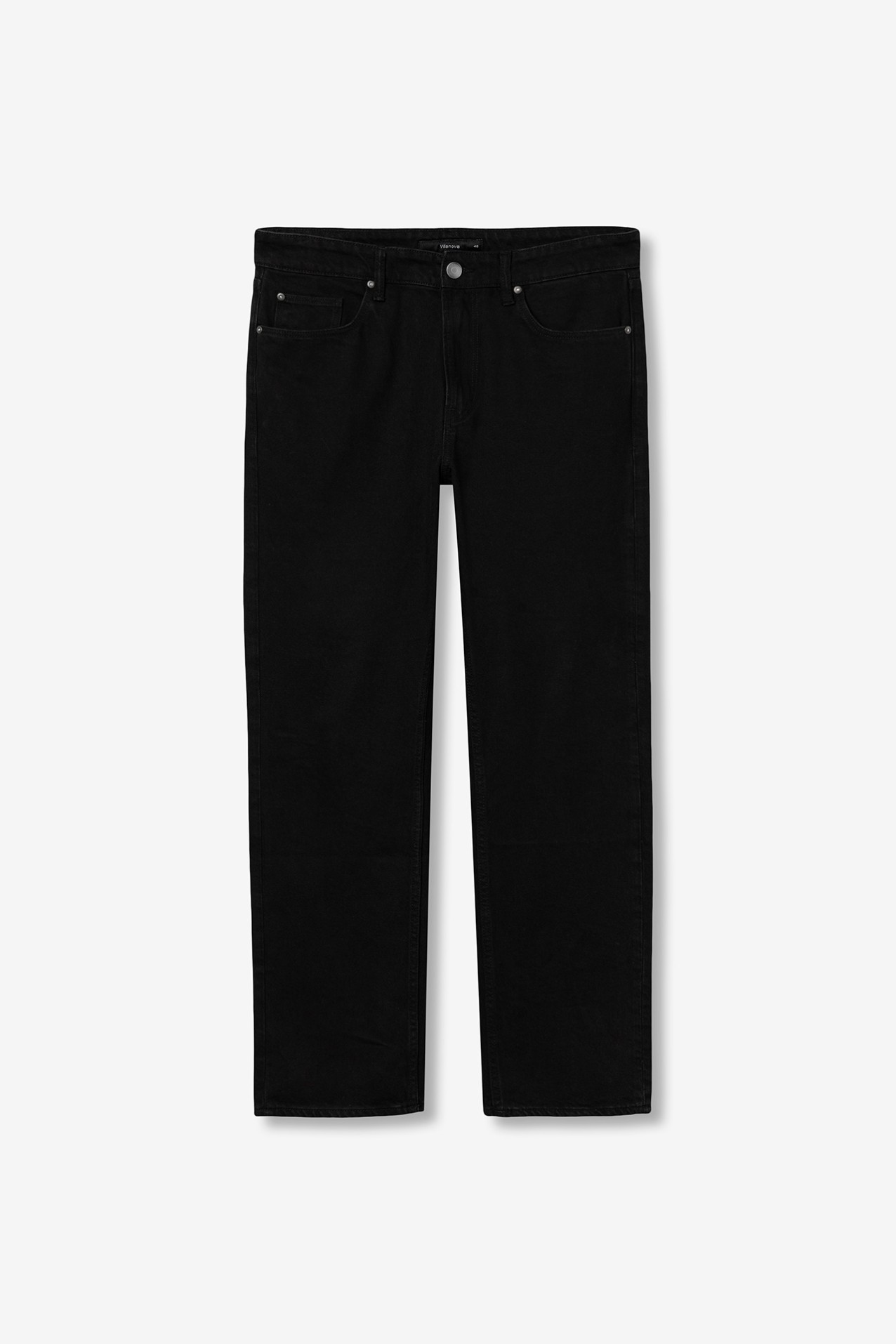 Black Straight-Leg Jeans