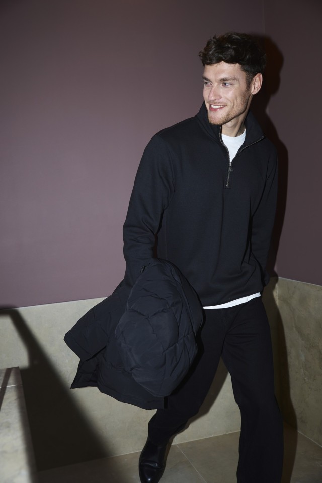 Sweat Preto com Fecho Sweat Preto com Fecho