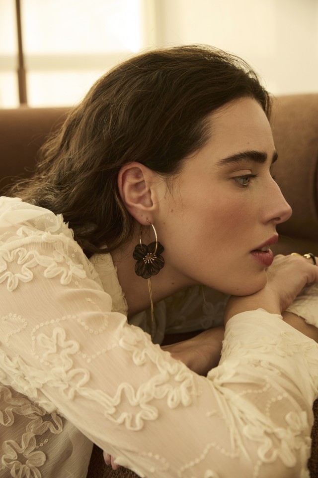 Black Floral Earrings Black Floral Earrings