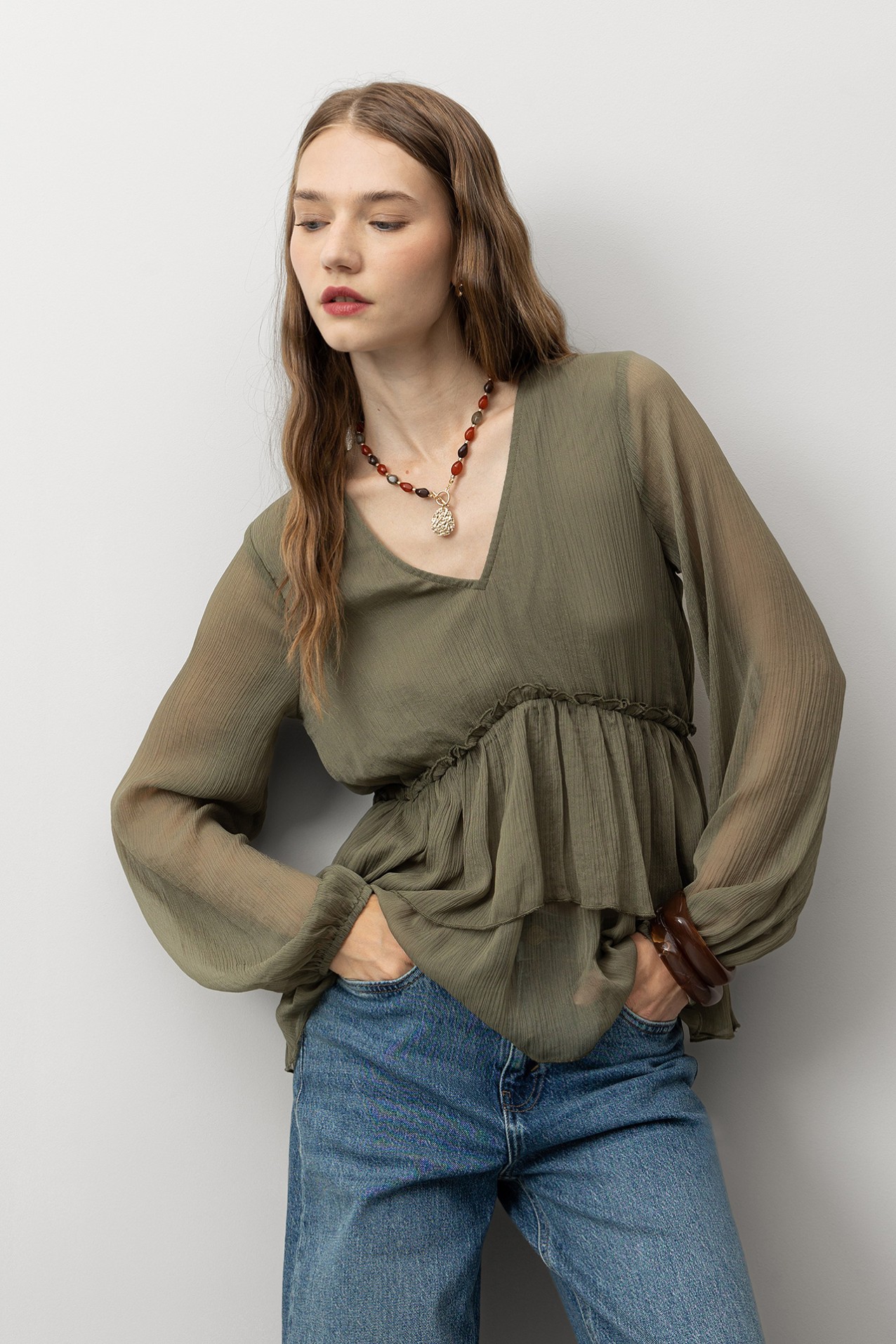 Flowy Blouse with Ruffles
