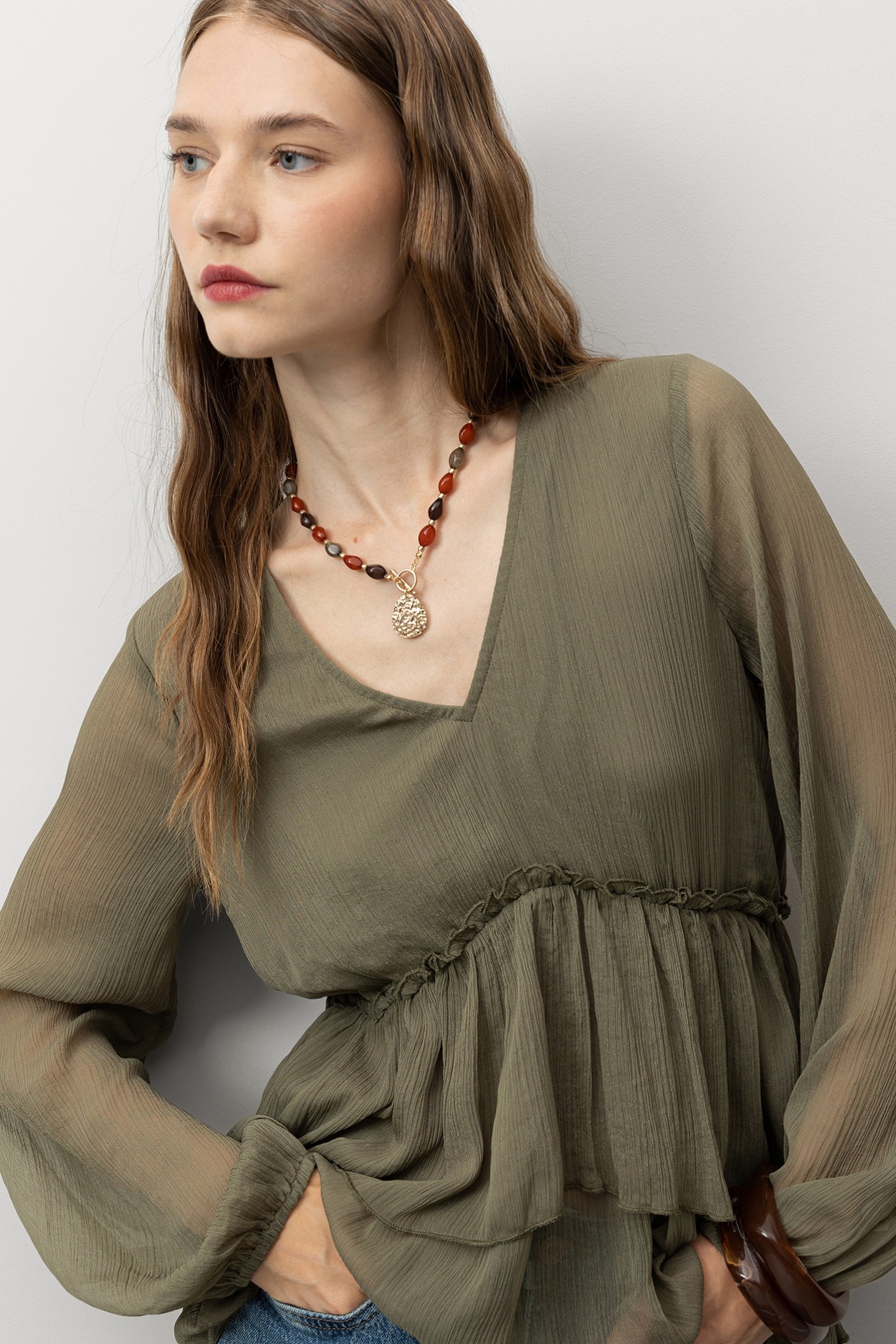 Flowy Blouse with Ruffles