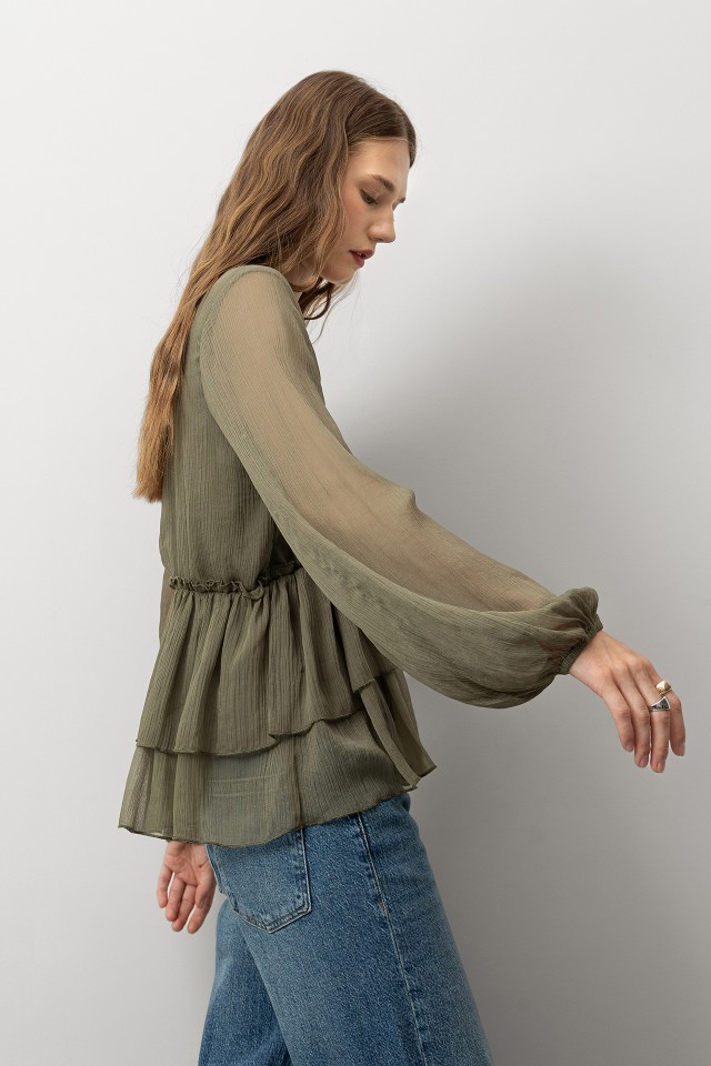 Flowy Blouse with Ruffles