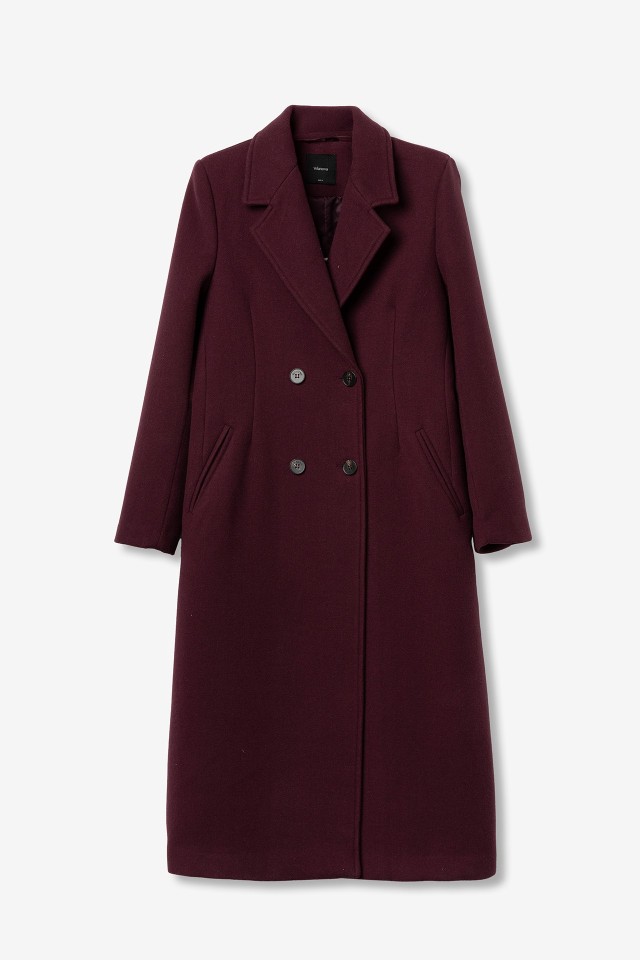 Long Burgundy Coat