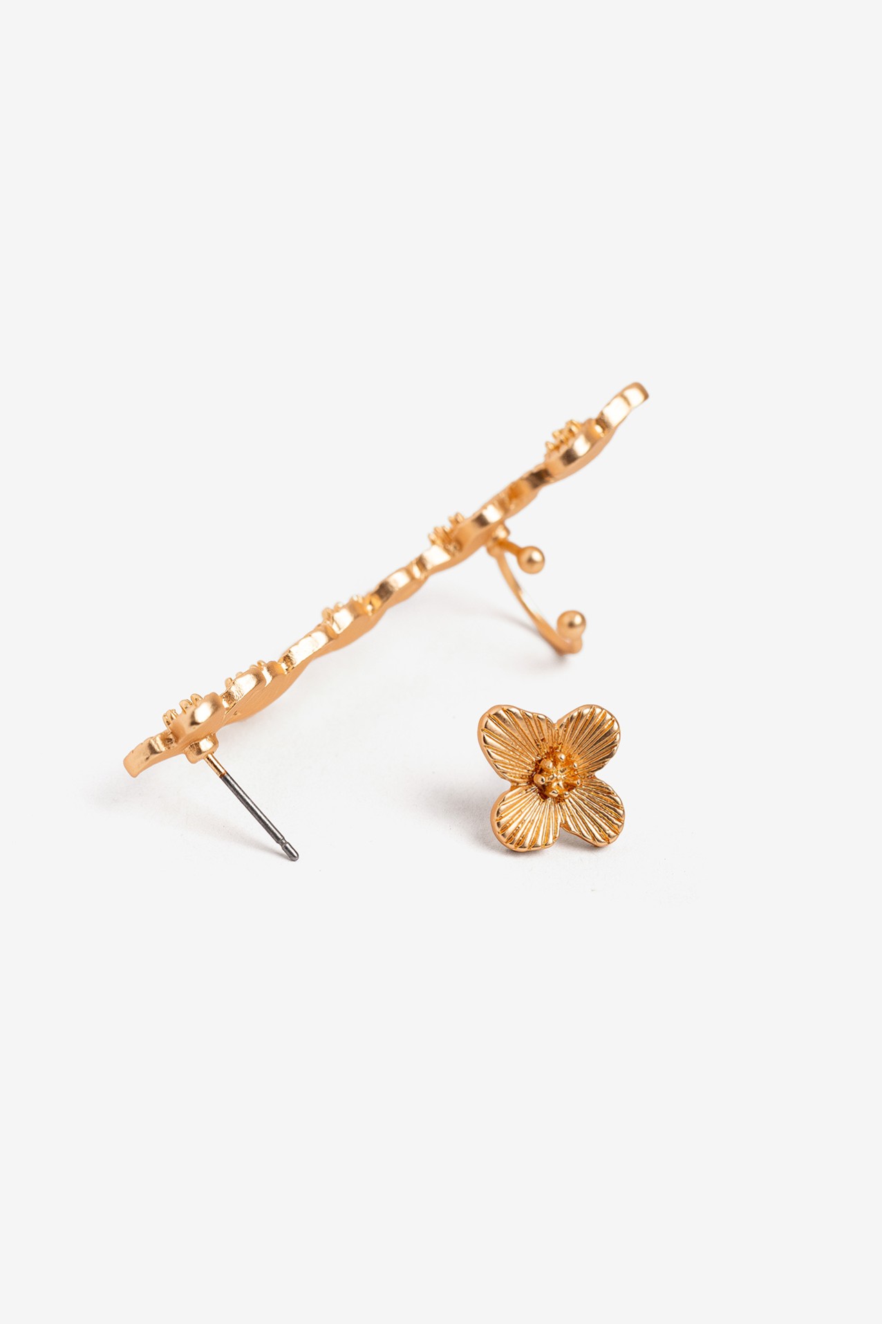 Golden Floral Earrings