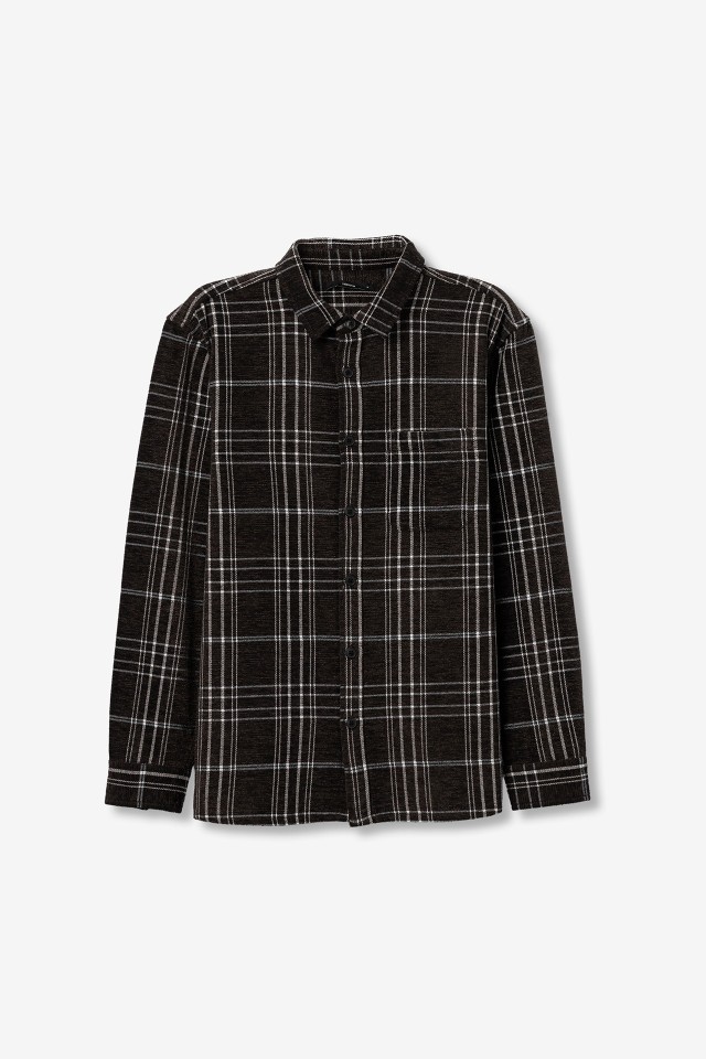 Camisa relaxed marrn