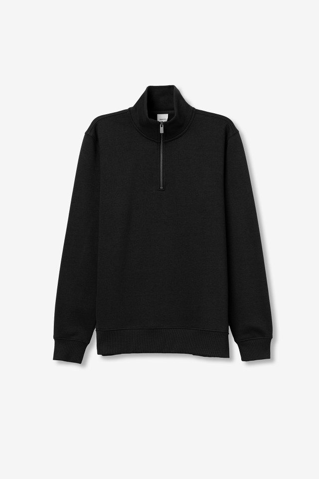 Sudadera negra con cremallera