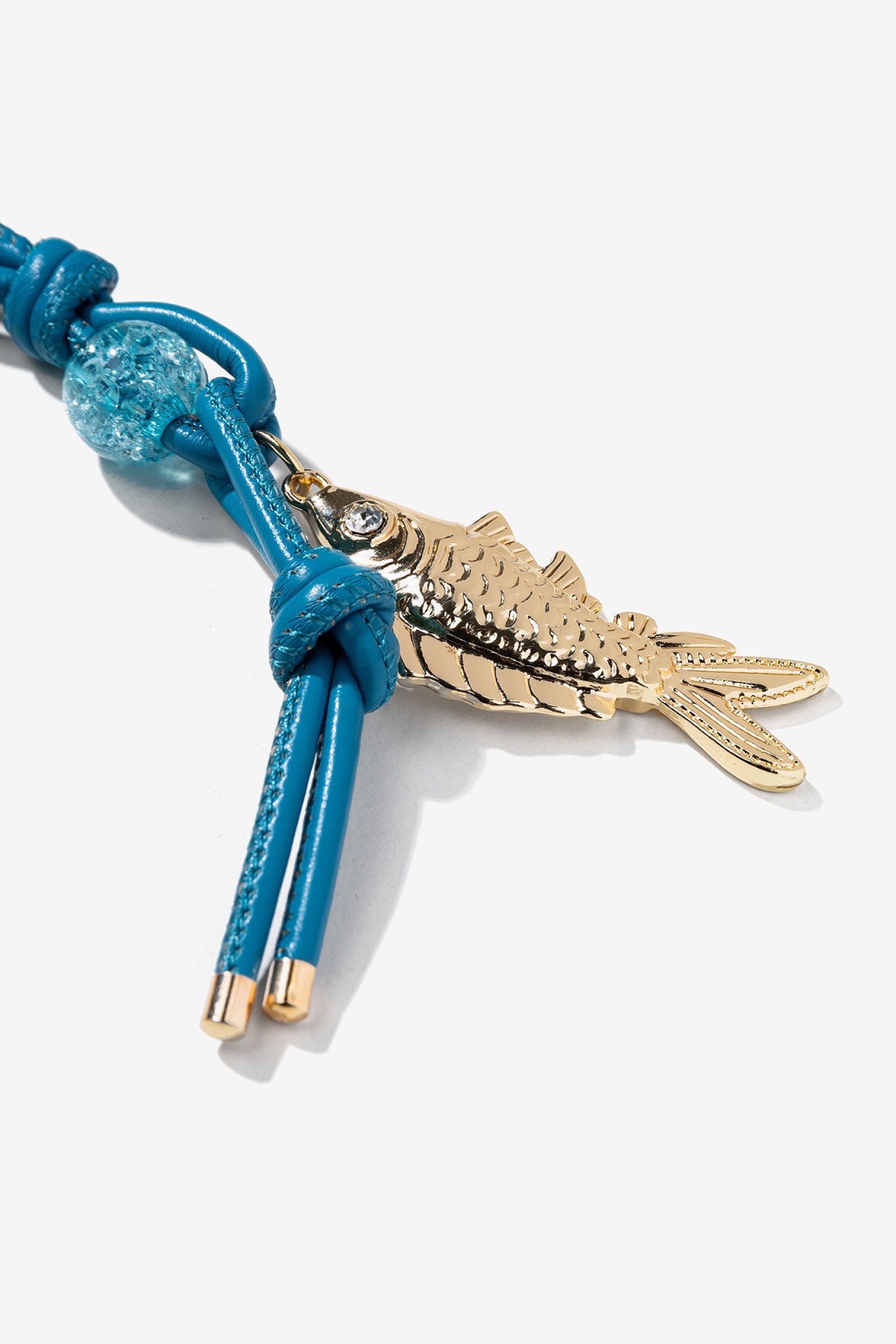 Blue Purse with Crab Charm