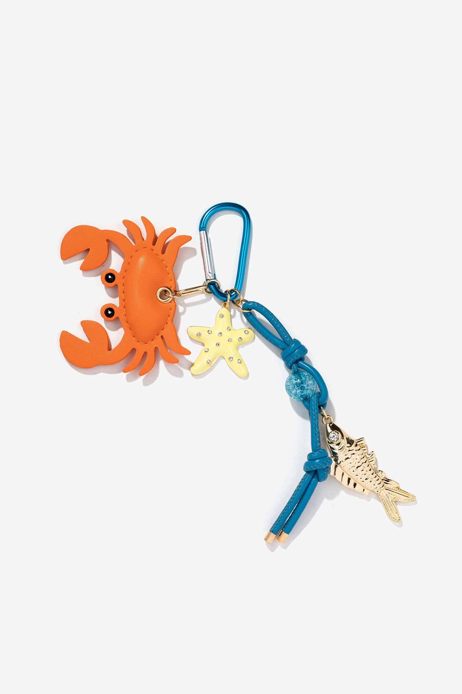 Blue Purse with Crab Charm