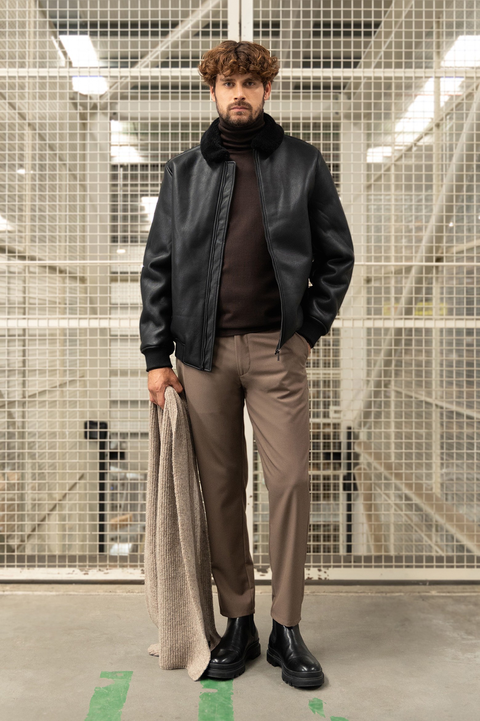 Light Brown Cropped Chinos