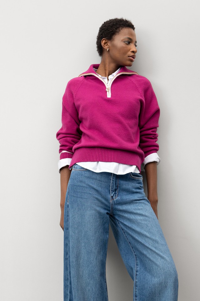 Cardigan Tricotado Rosa