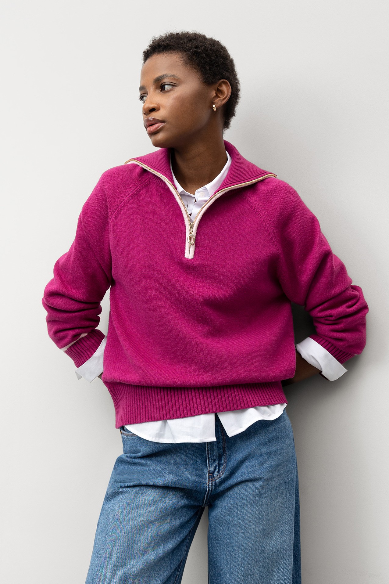 Pink Knit Cardigan