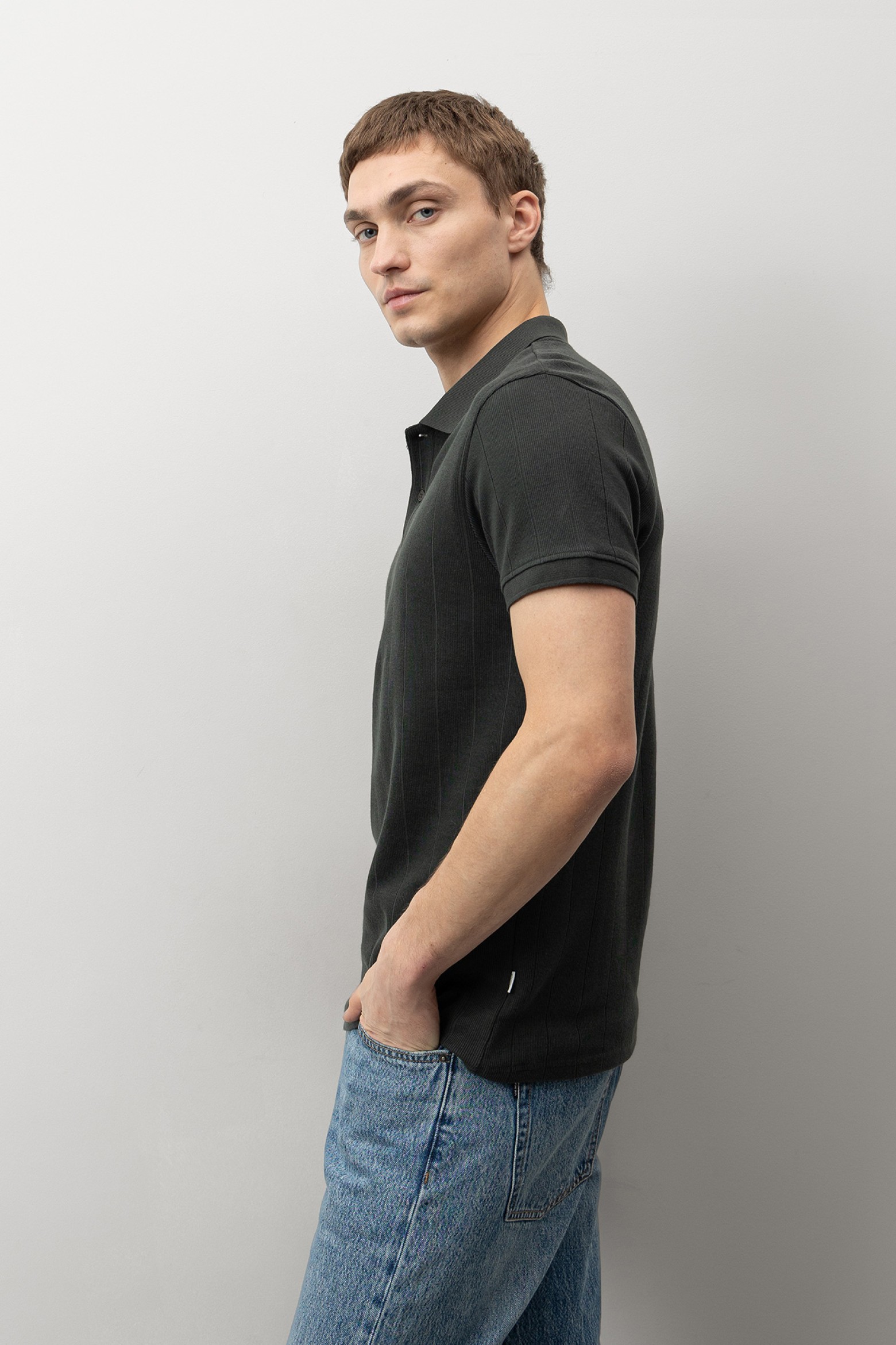 Green Short Sleeve Polo