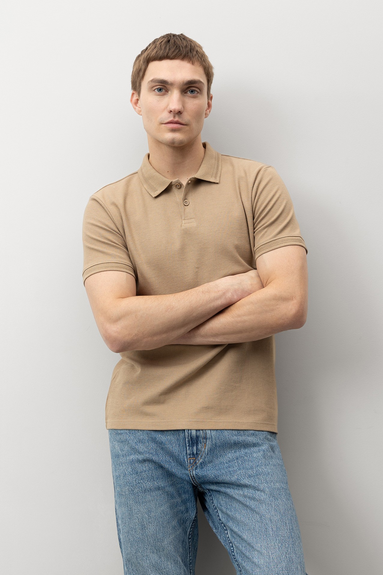 Brown Short Sleeve Polo
