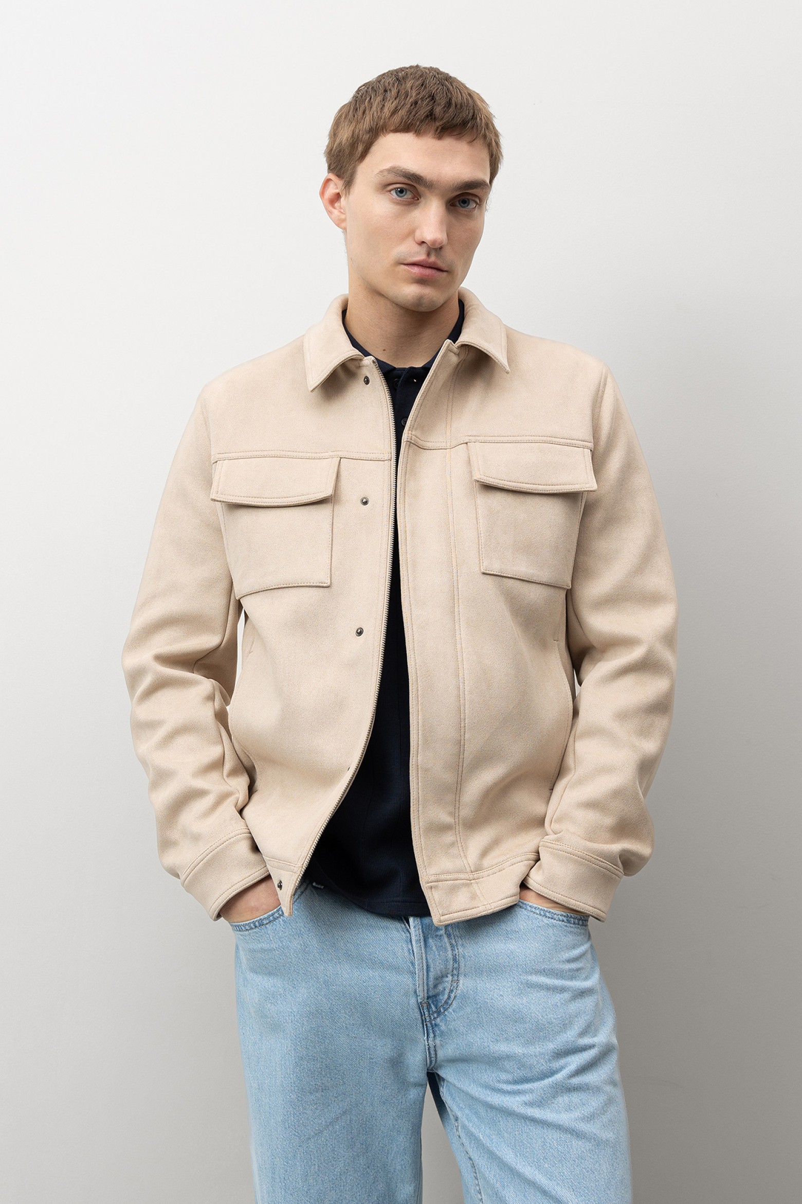 Stone Grey Short Jacket