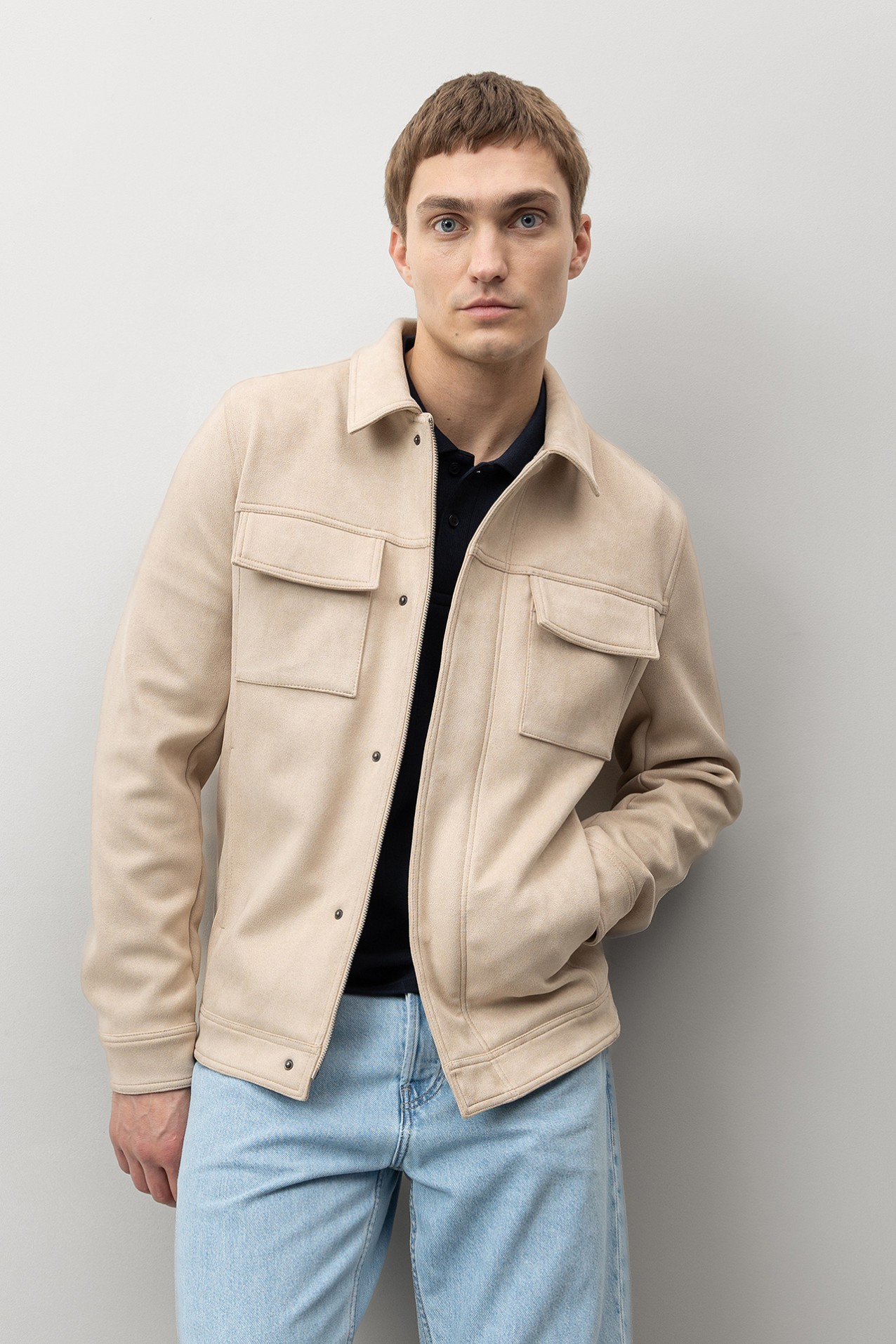 Stone Grey Short Jacket