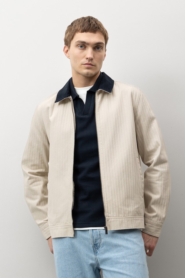 Casaco Regular Bege Masculino