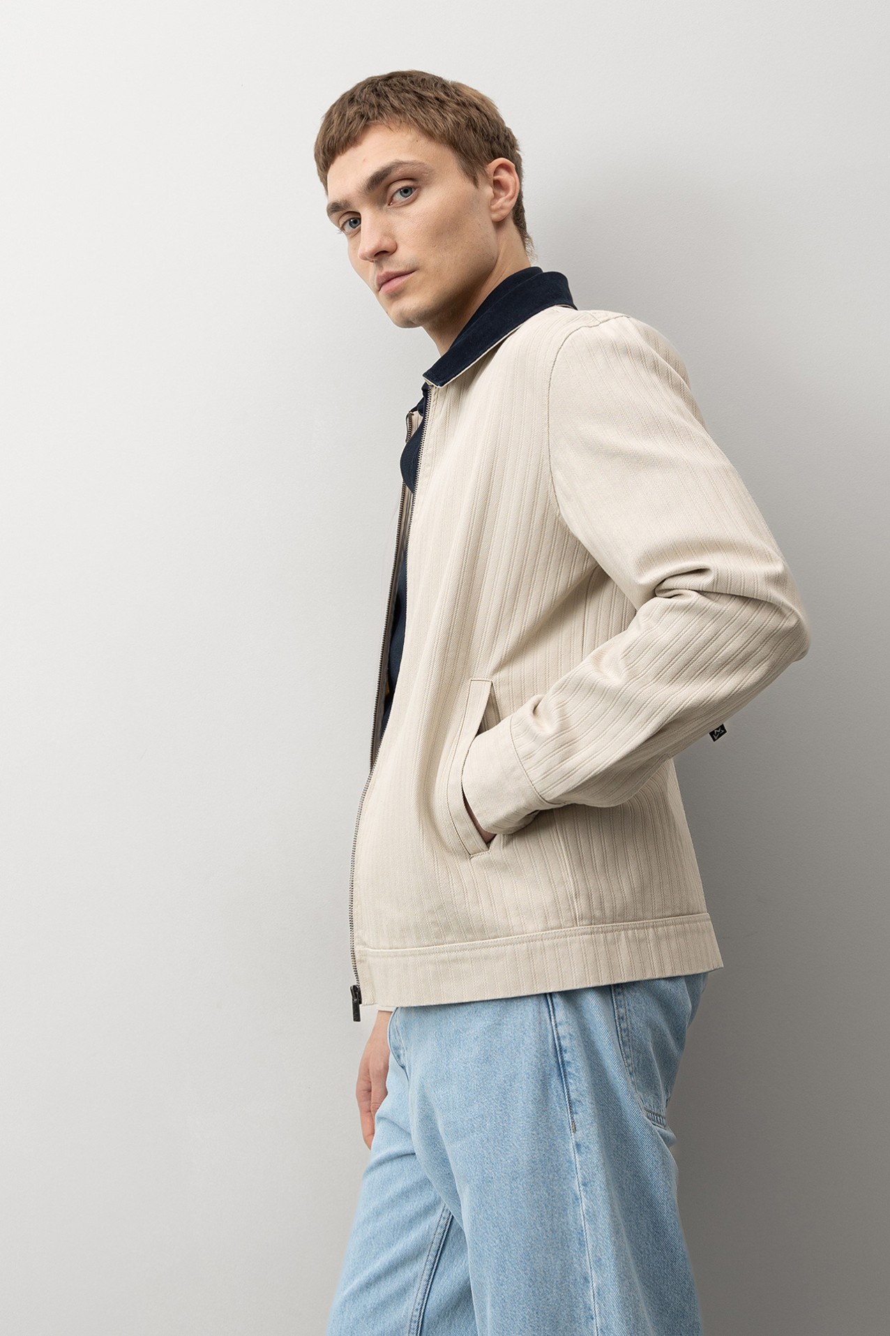 Casaco Regular Bege Masculino