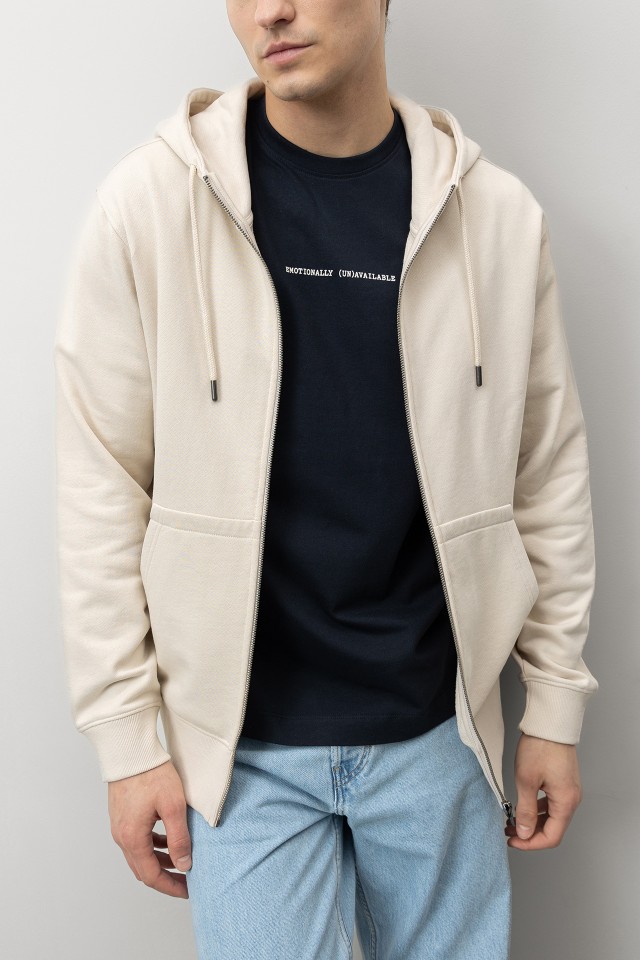 Beige Casual Hoodie Beige Casual Hoodie