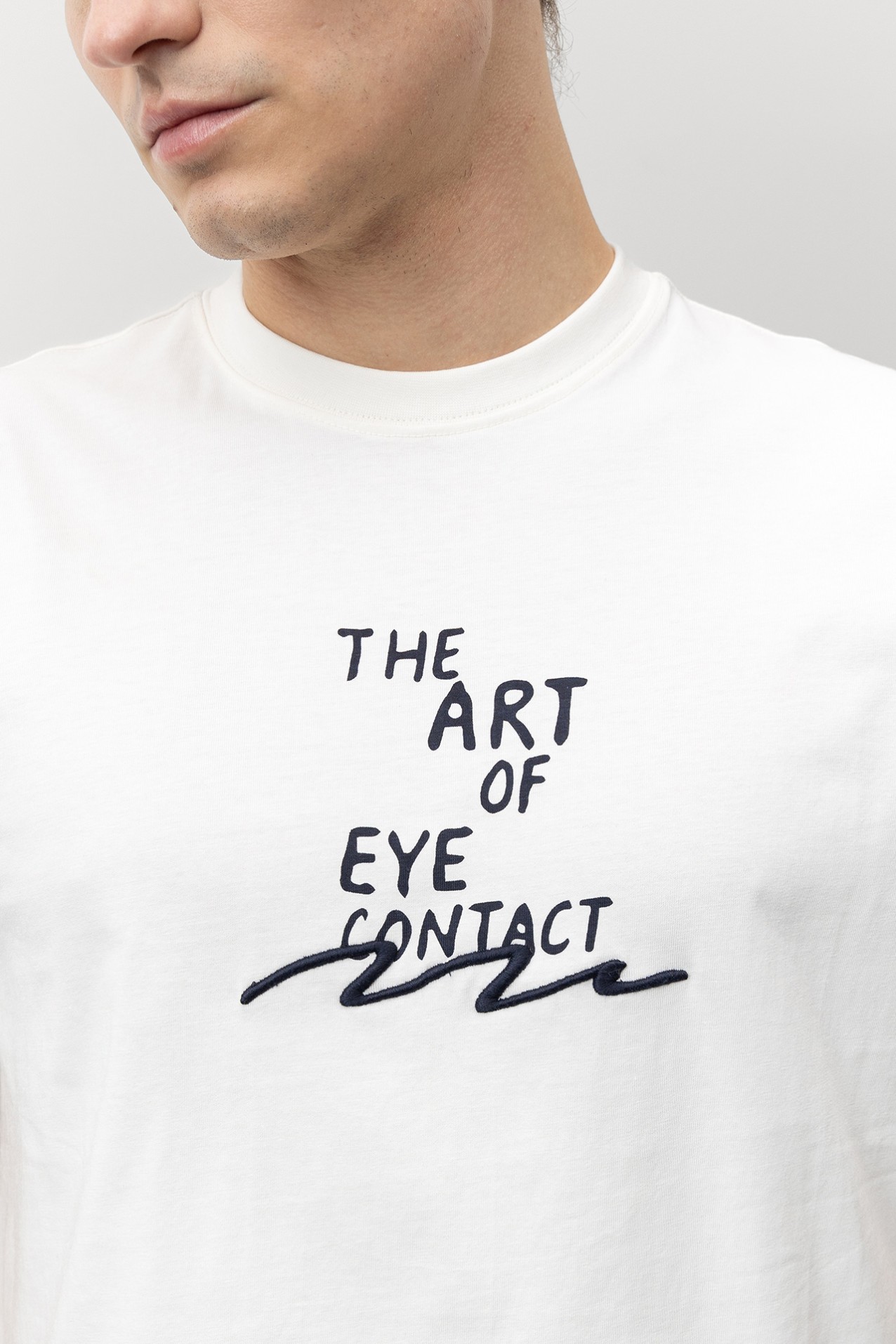 Beige Slogan Regular T-shirt