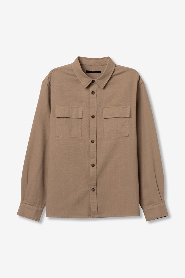 Relaxed Brown Long Sleeve Shirt Relaxed Brown Long Sleeve Shirt