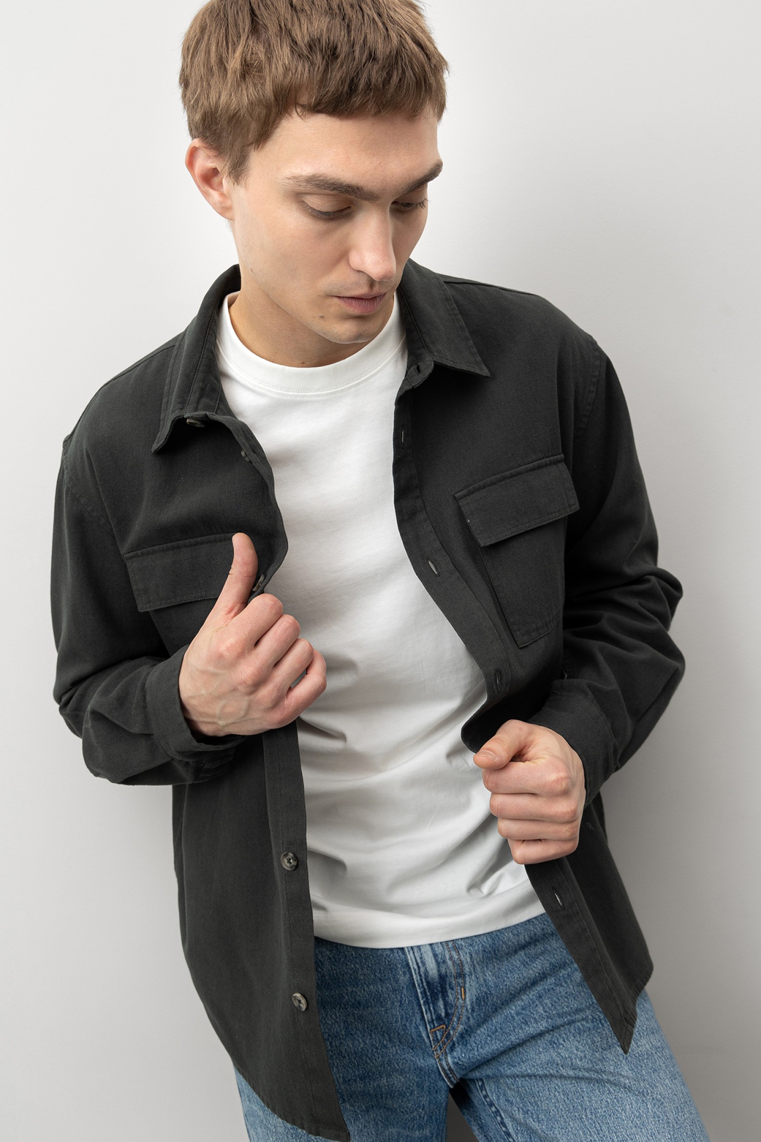 Relaxed Fit Green Shirt