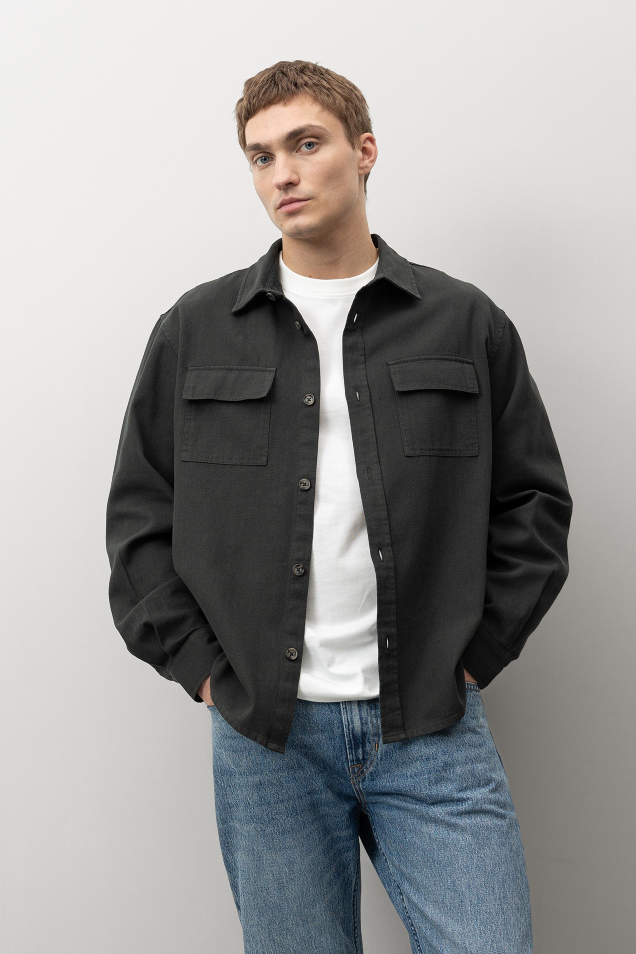 Relaxed Fit Green Shirt