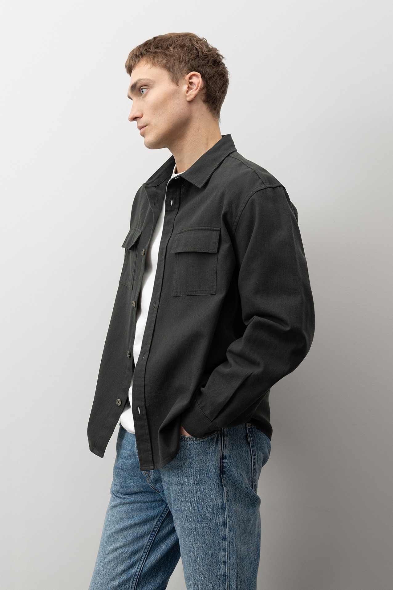 Relaxed Fit Green Shirt