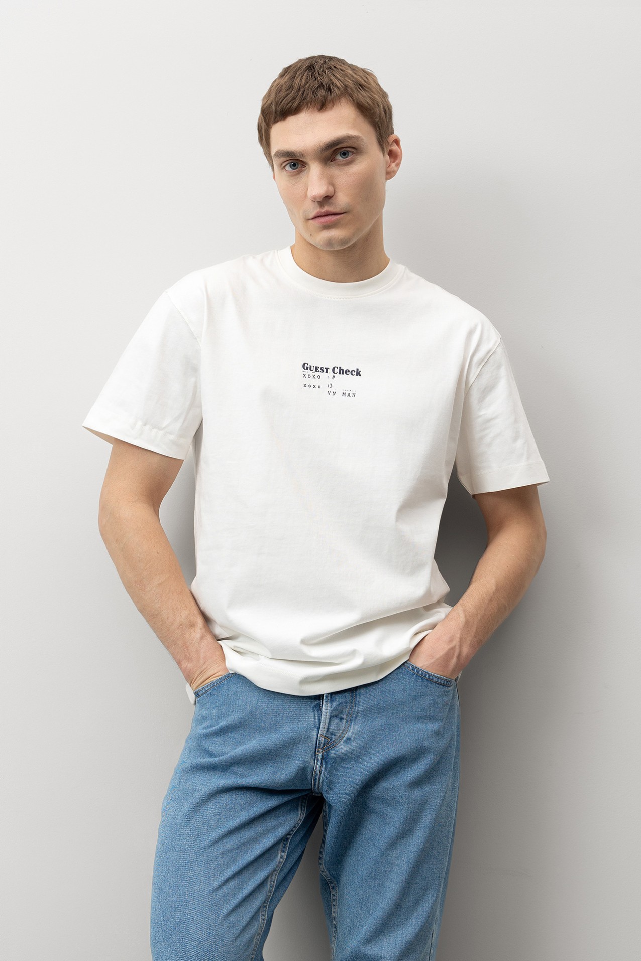 Beige Graphic Relaxed T-shirt