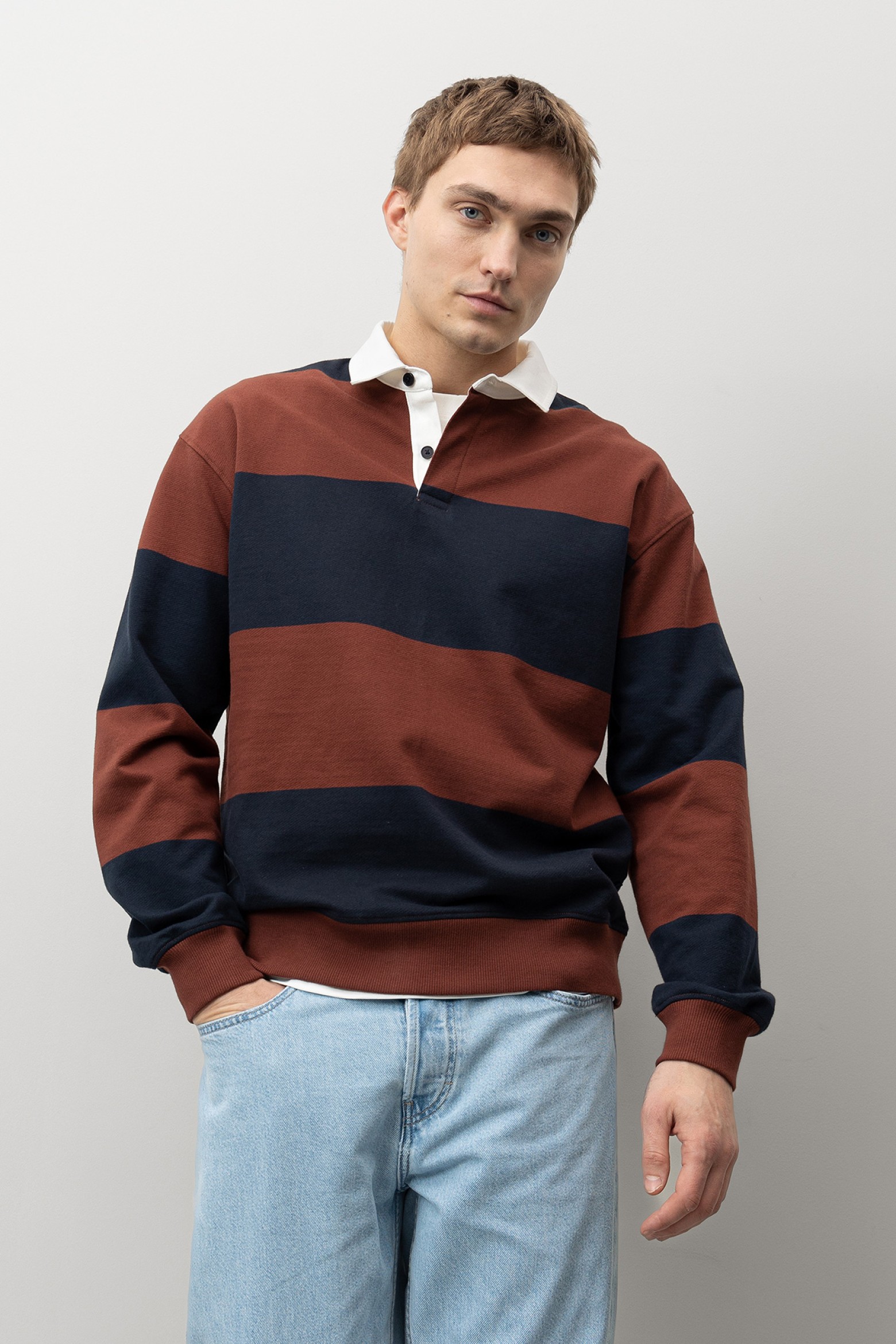 Striped Rugby Sweatshirt