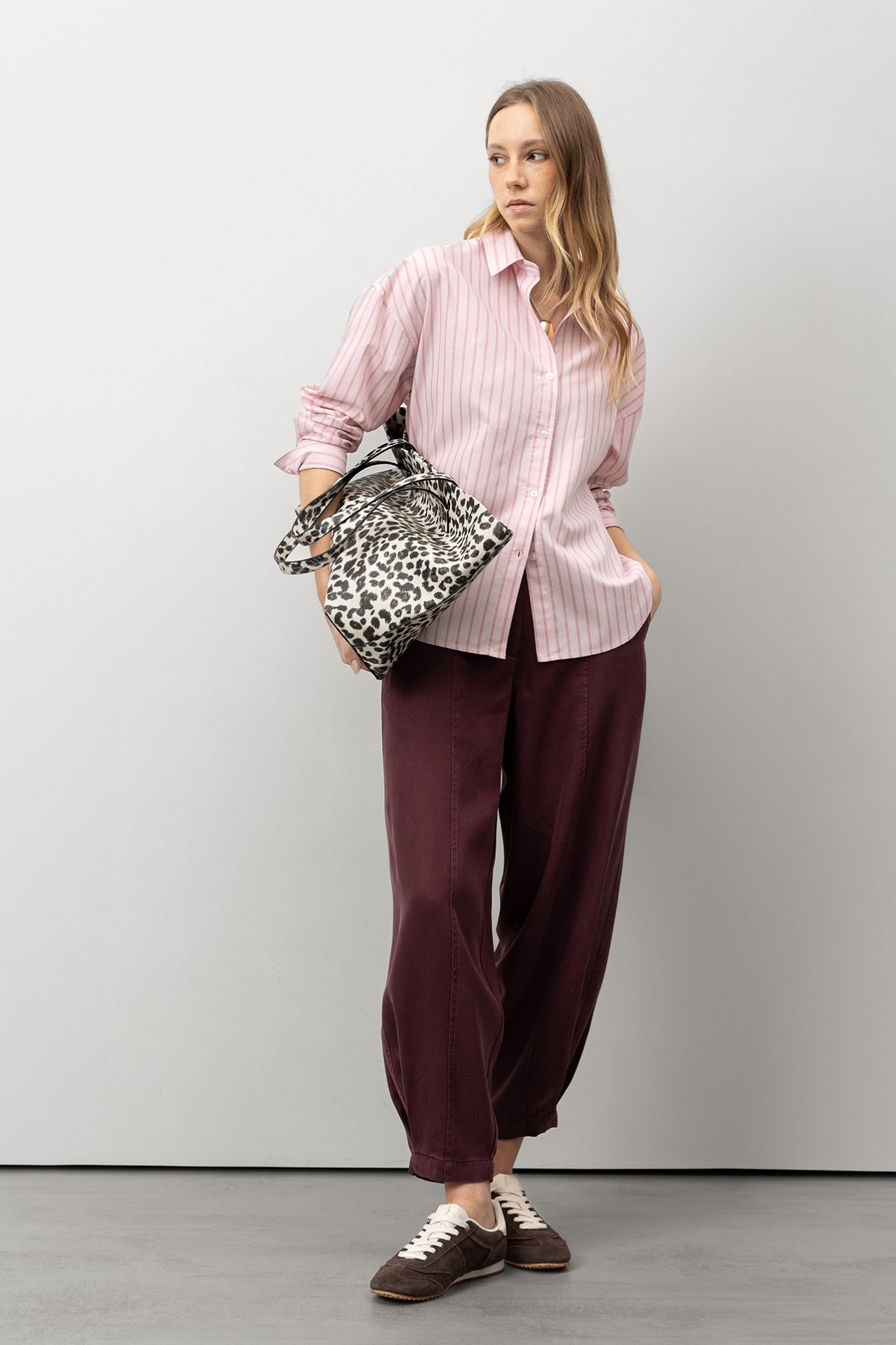 Pink Striped Relaxed Shirt