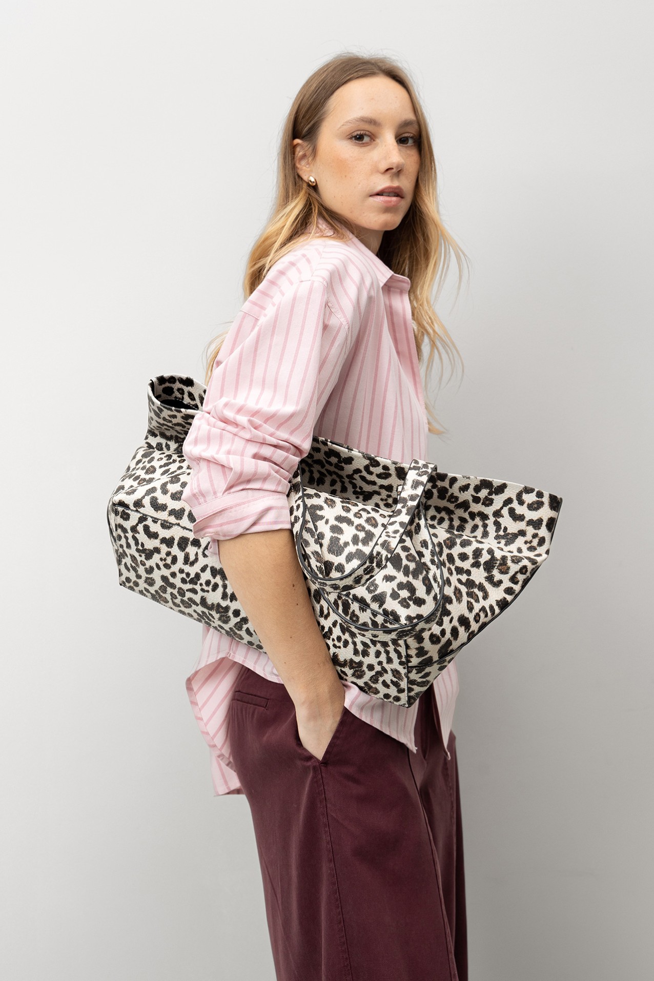 Pink Striped Relaxed Shirt